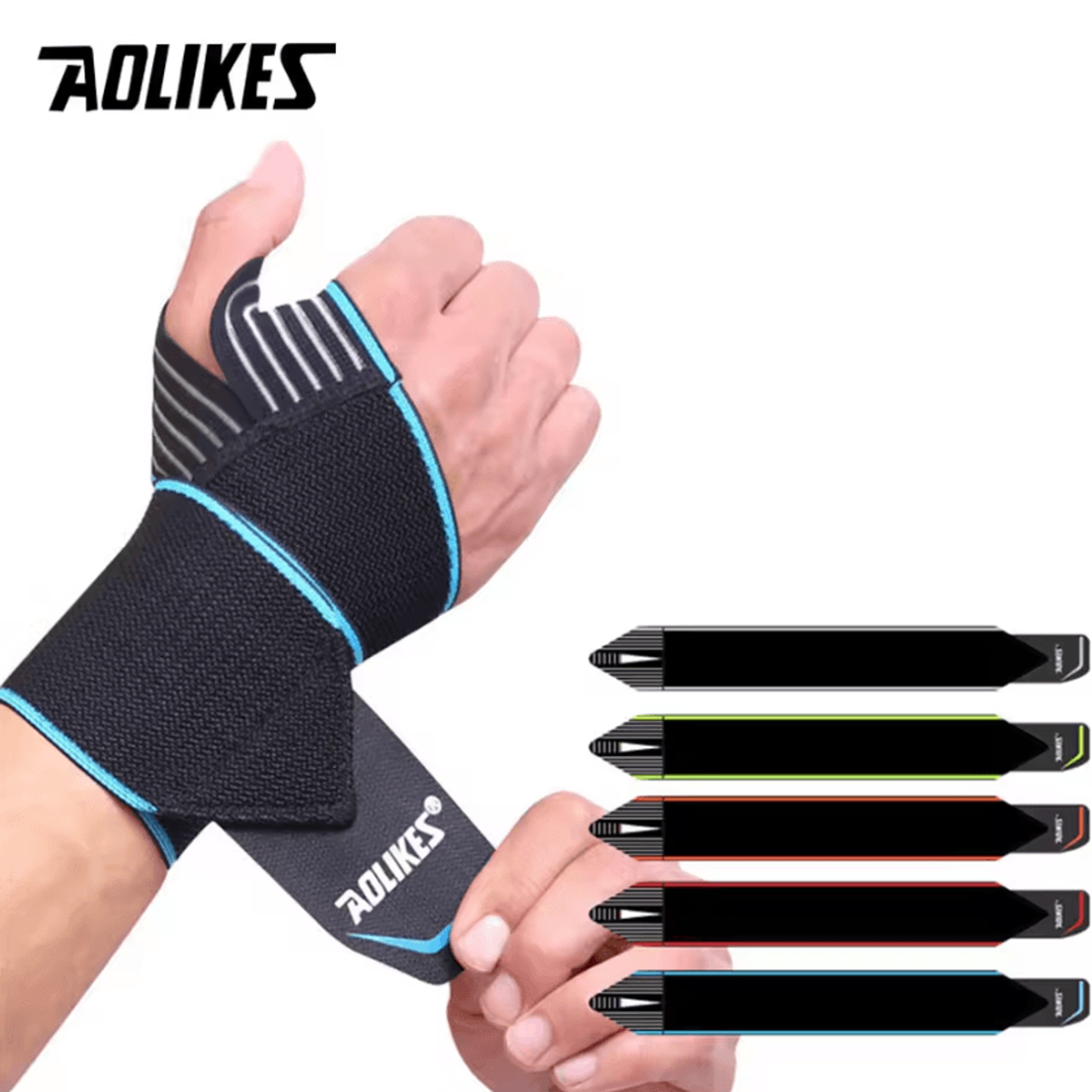 aolikes wrist brace with thumb support adjustable wrist compression straps for weightlifting, gym workouts & training