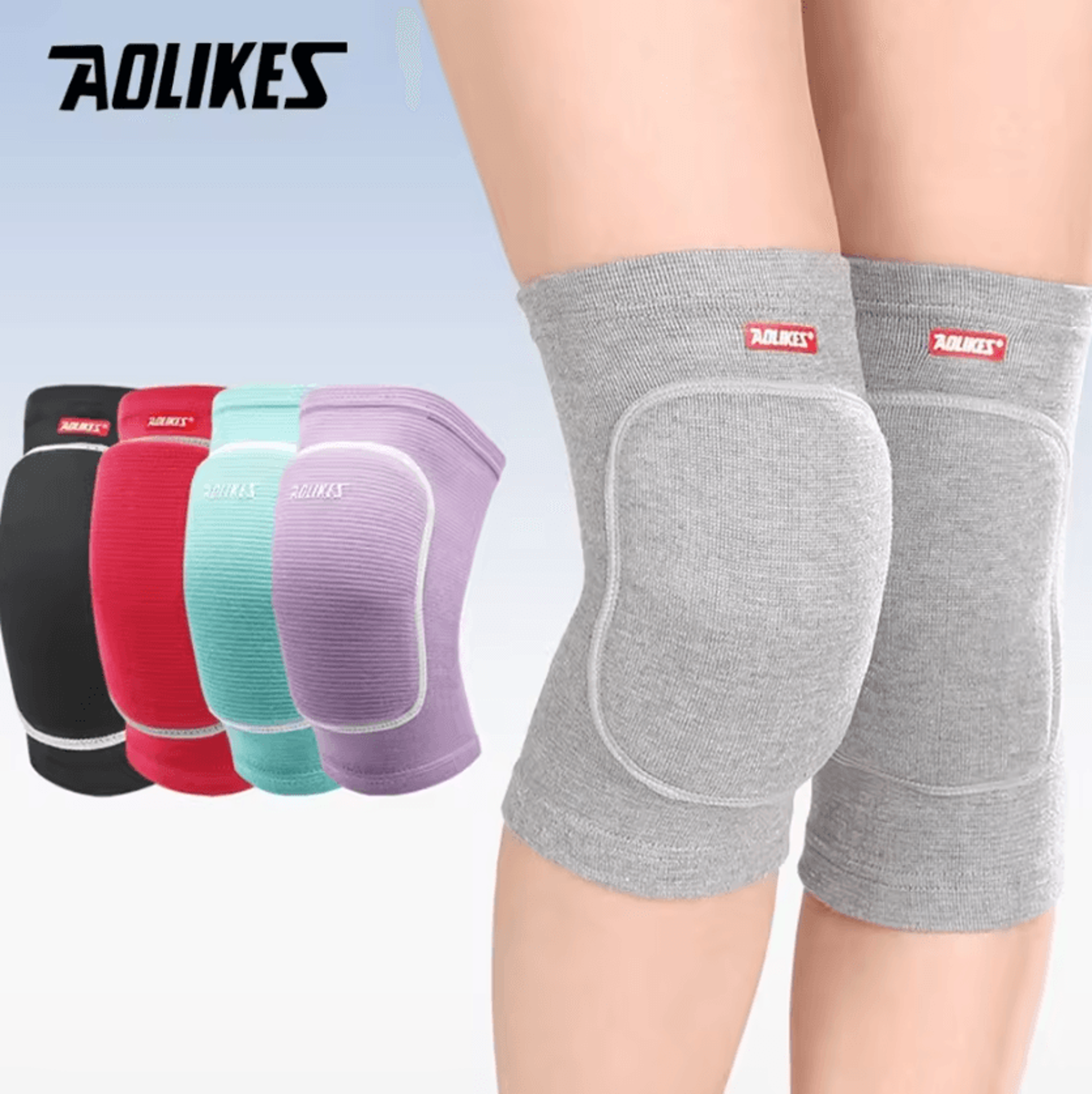 aolikes volleyball knee pads cushioned sports knee brace for basketball, dance, running & fitness