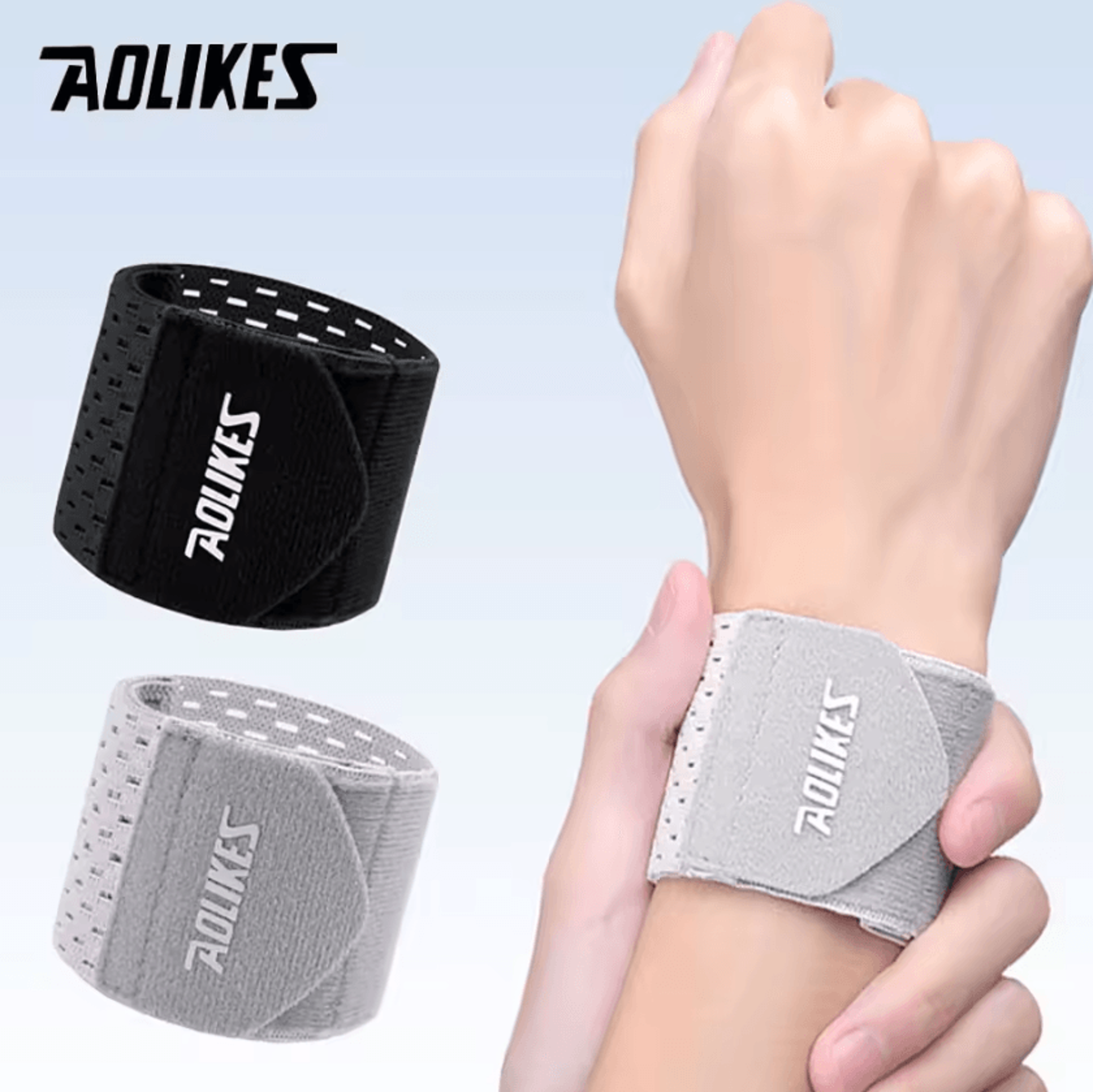 aolikes adjustable wrist wrap elastic wrist support strap for weightlifting, basketball and sports training
