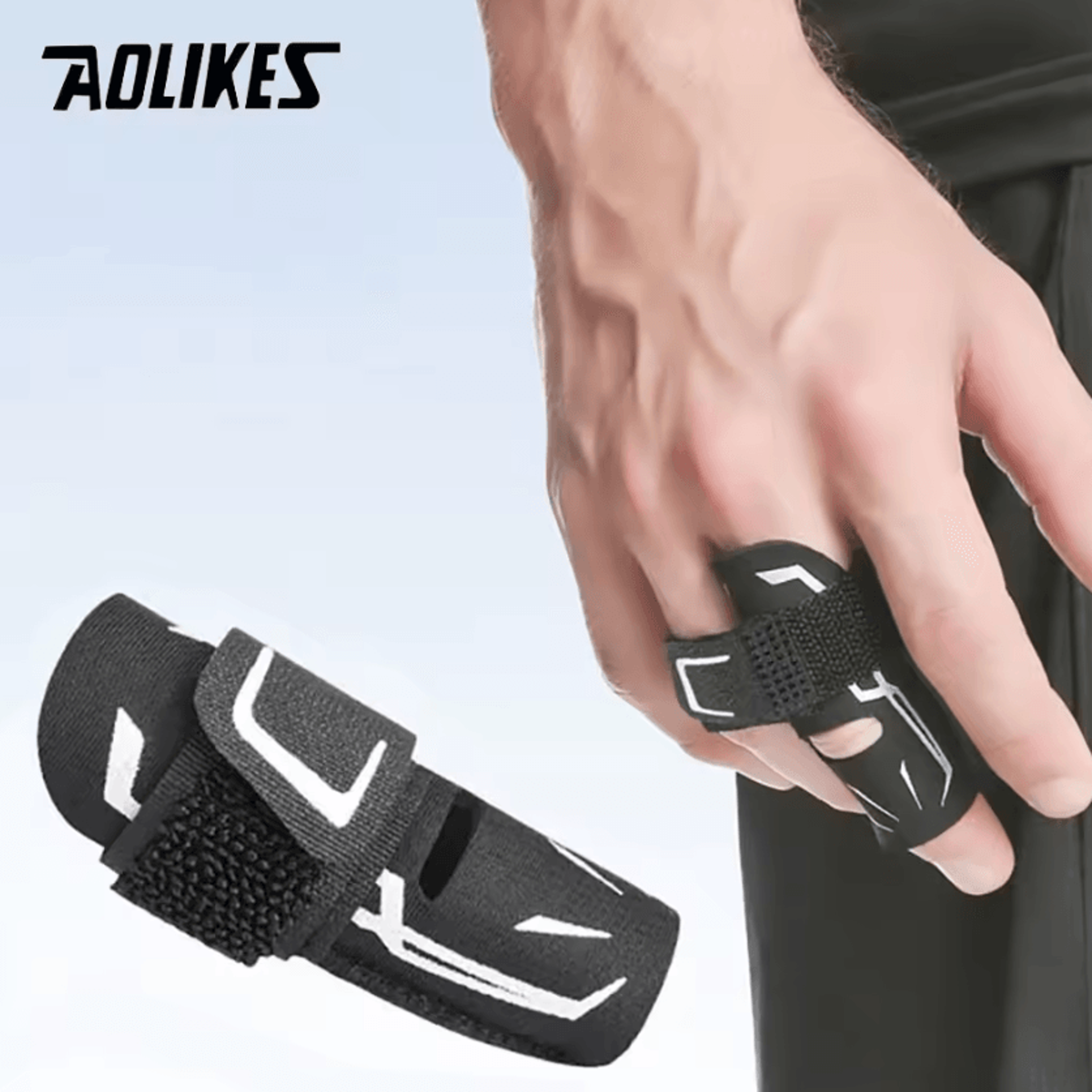 aolikes adjustable finger splint thumb support brace for sports, basketball, volleyball and everyday protection