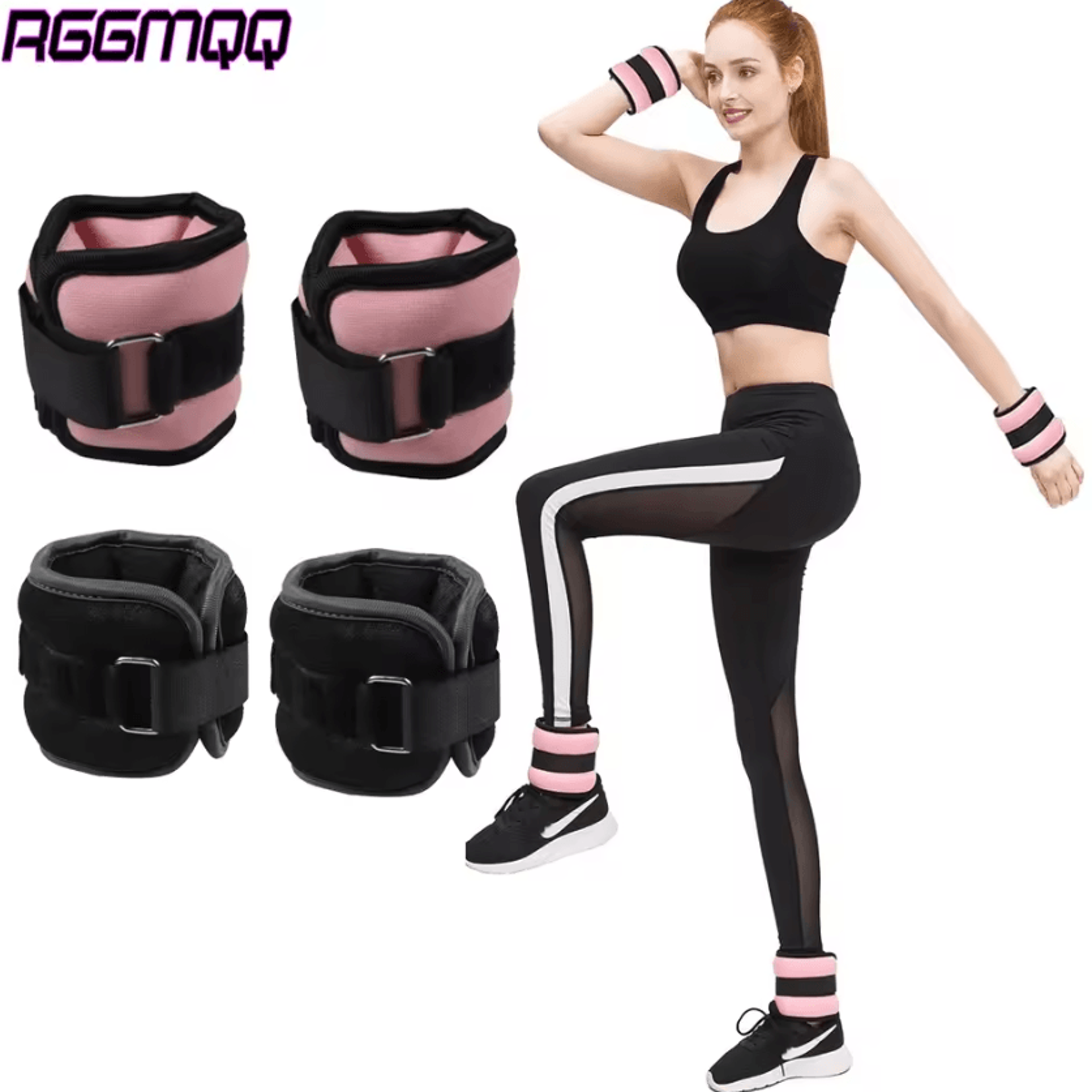 adjustable ankle and wrist weights neoprene training straps for running, yoga and strength workouts