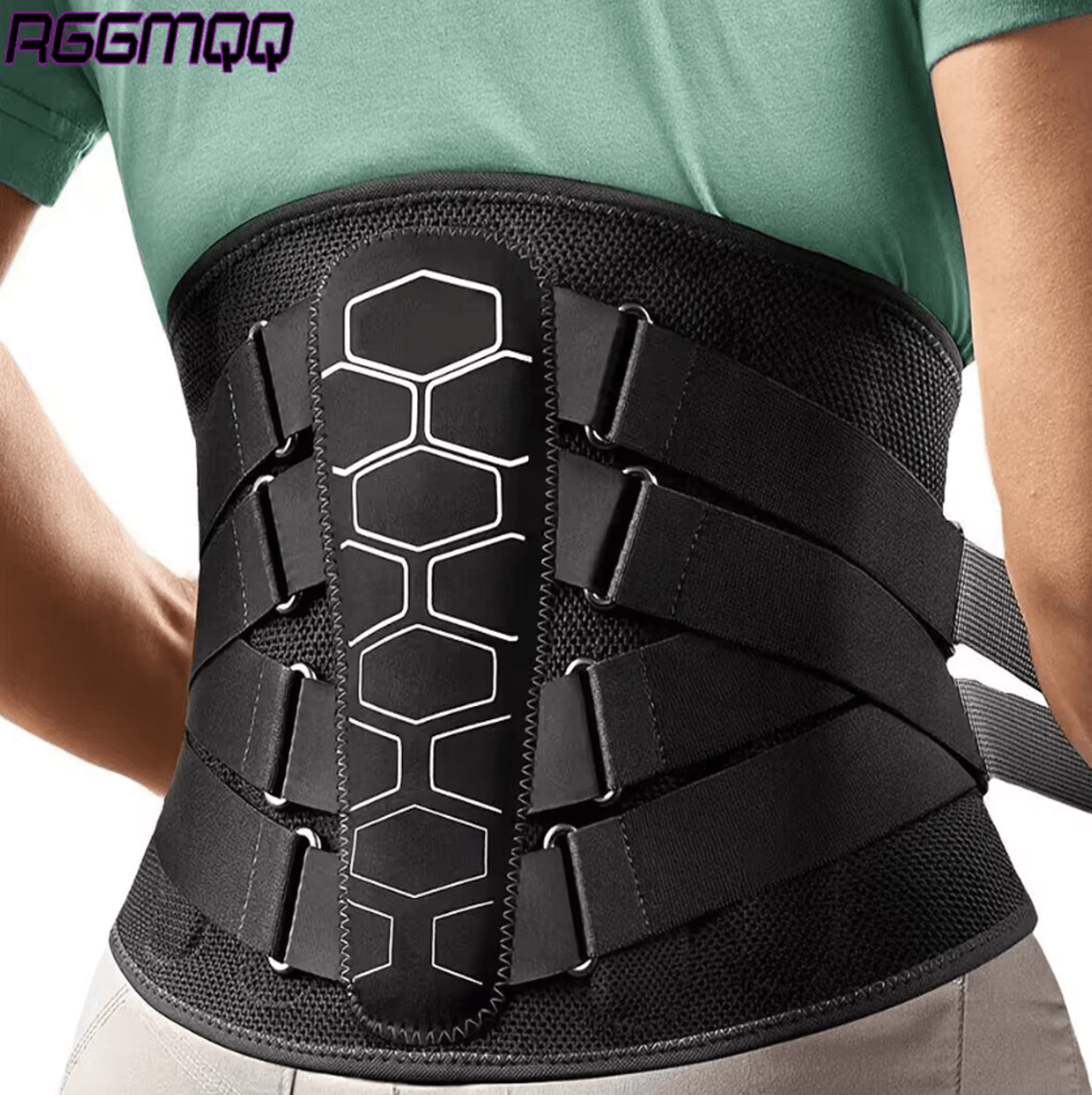 ergonomic lower back brace with 3d lumbar pad for sciatica relief and posture support