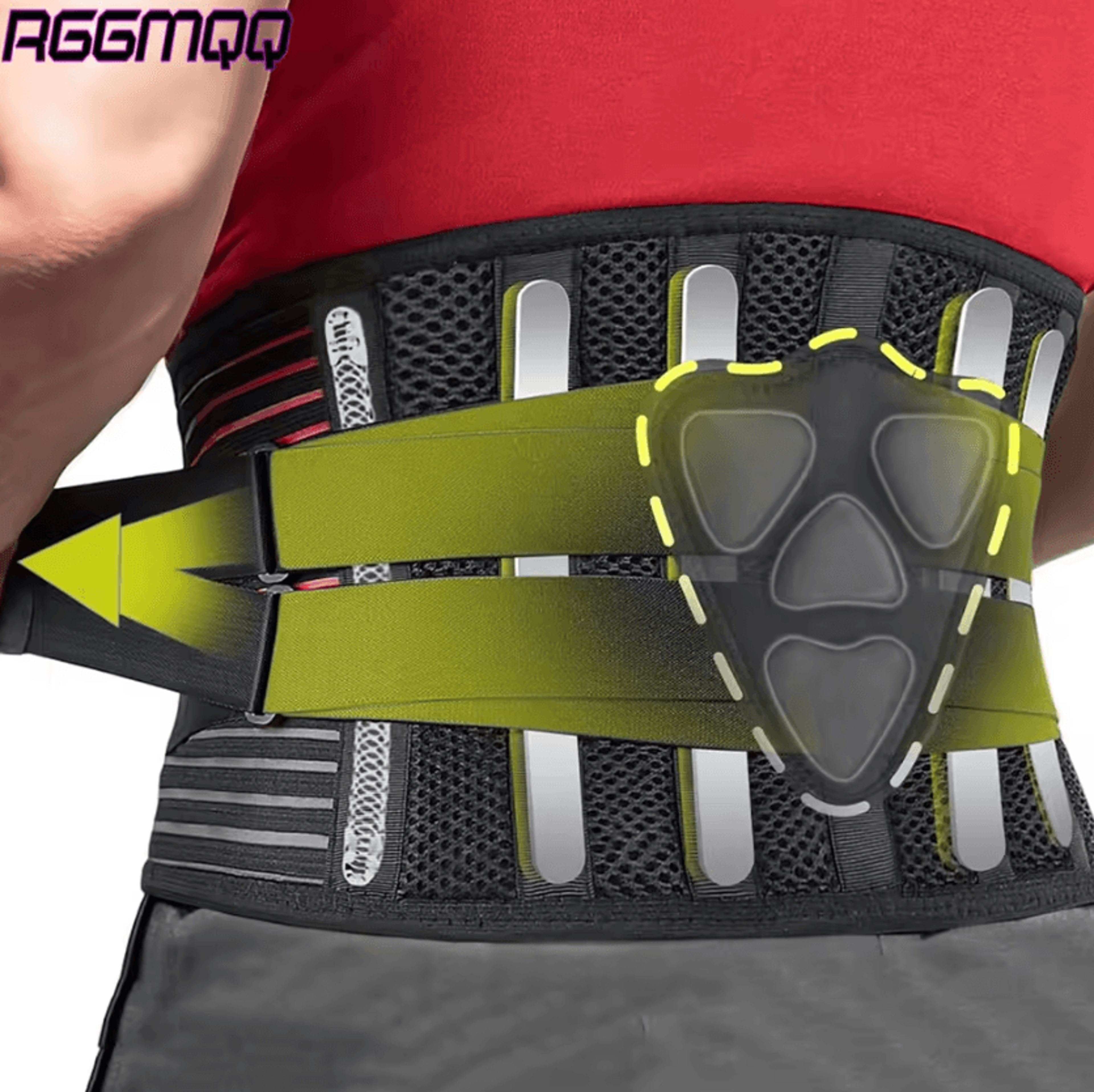 adjustable back brace with lumbar pad for lower back pain and sciatica support