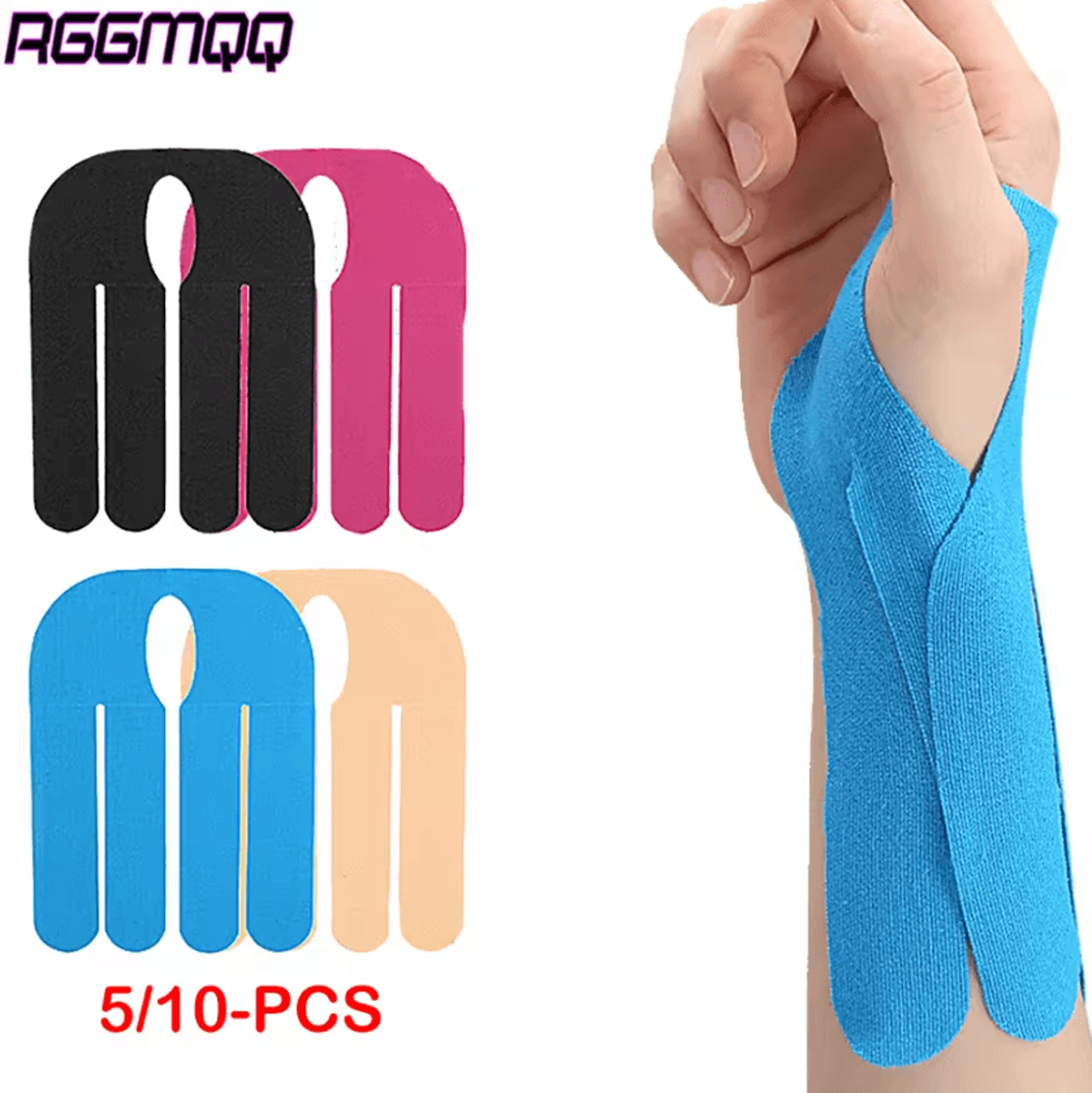 precut kinesiology tape for wrist and thumb waterproof sports support 5 or 10 pack