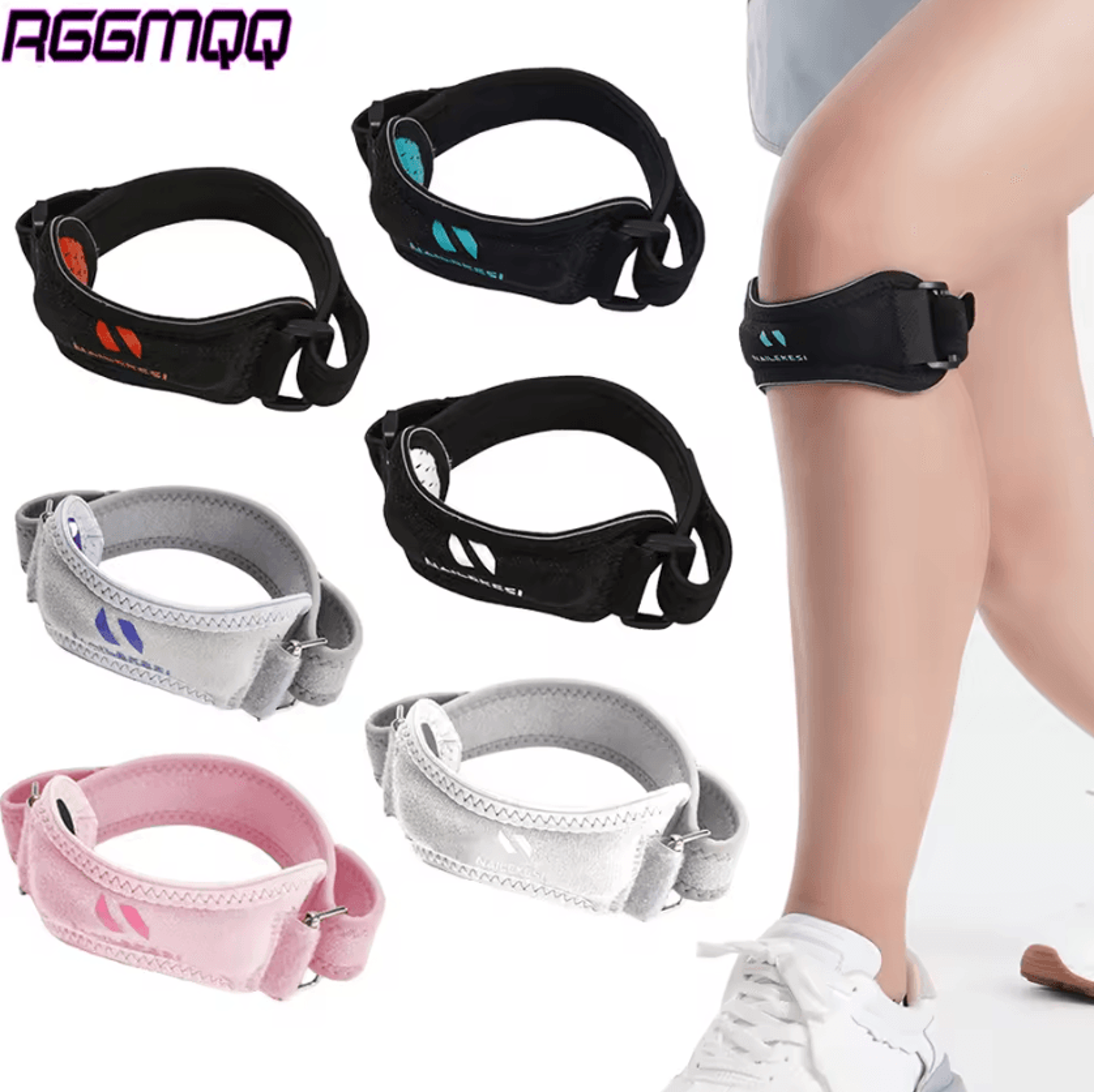 adjustable patella tendon knee strap for running sports and knee support
