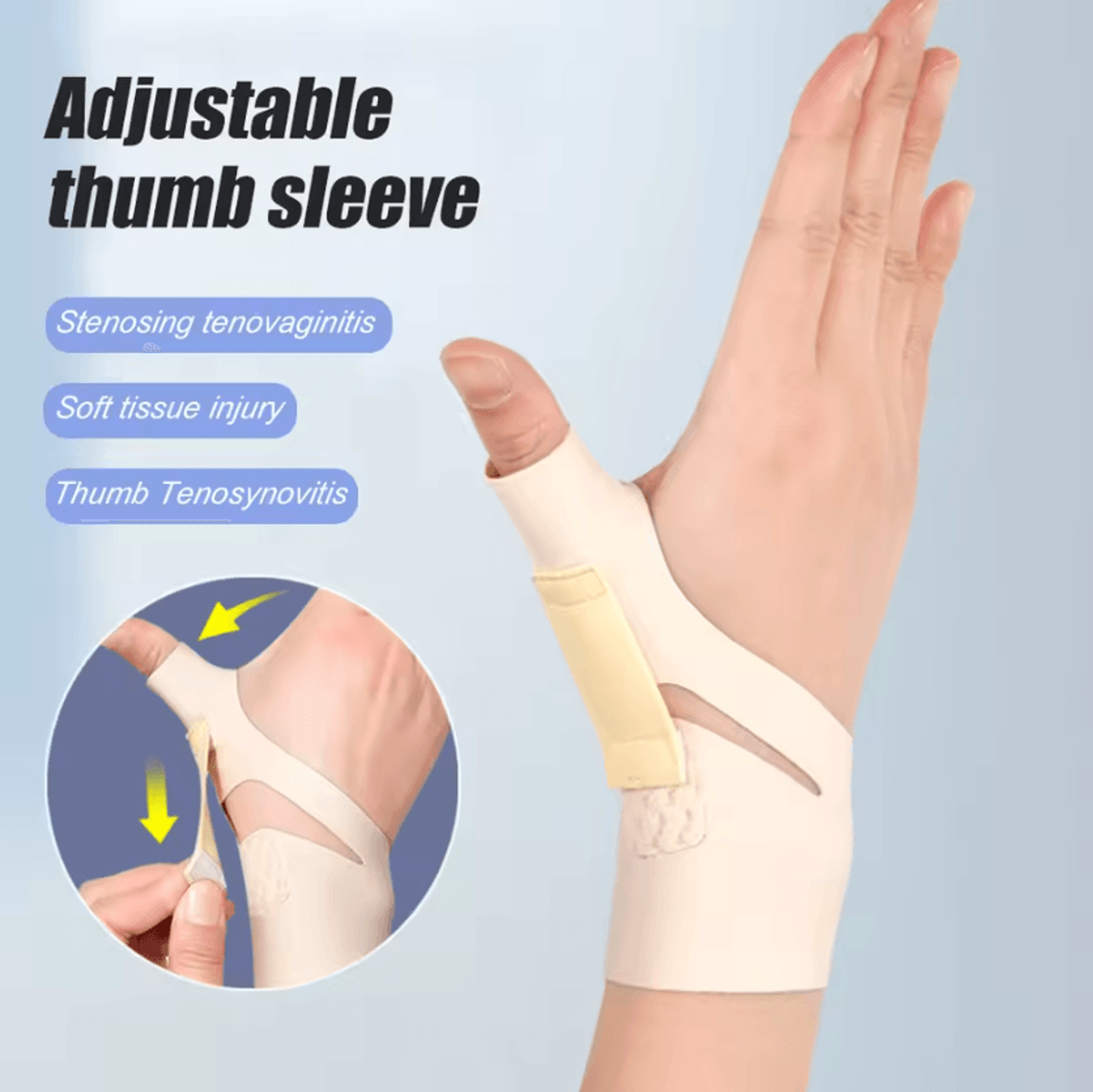 c thumb brace with adjustable spica splint for arthritis tendonitis and trigger thumb support