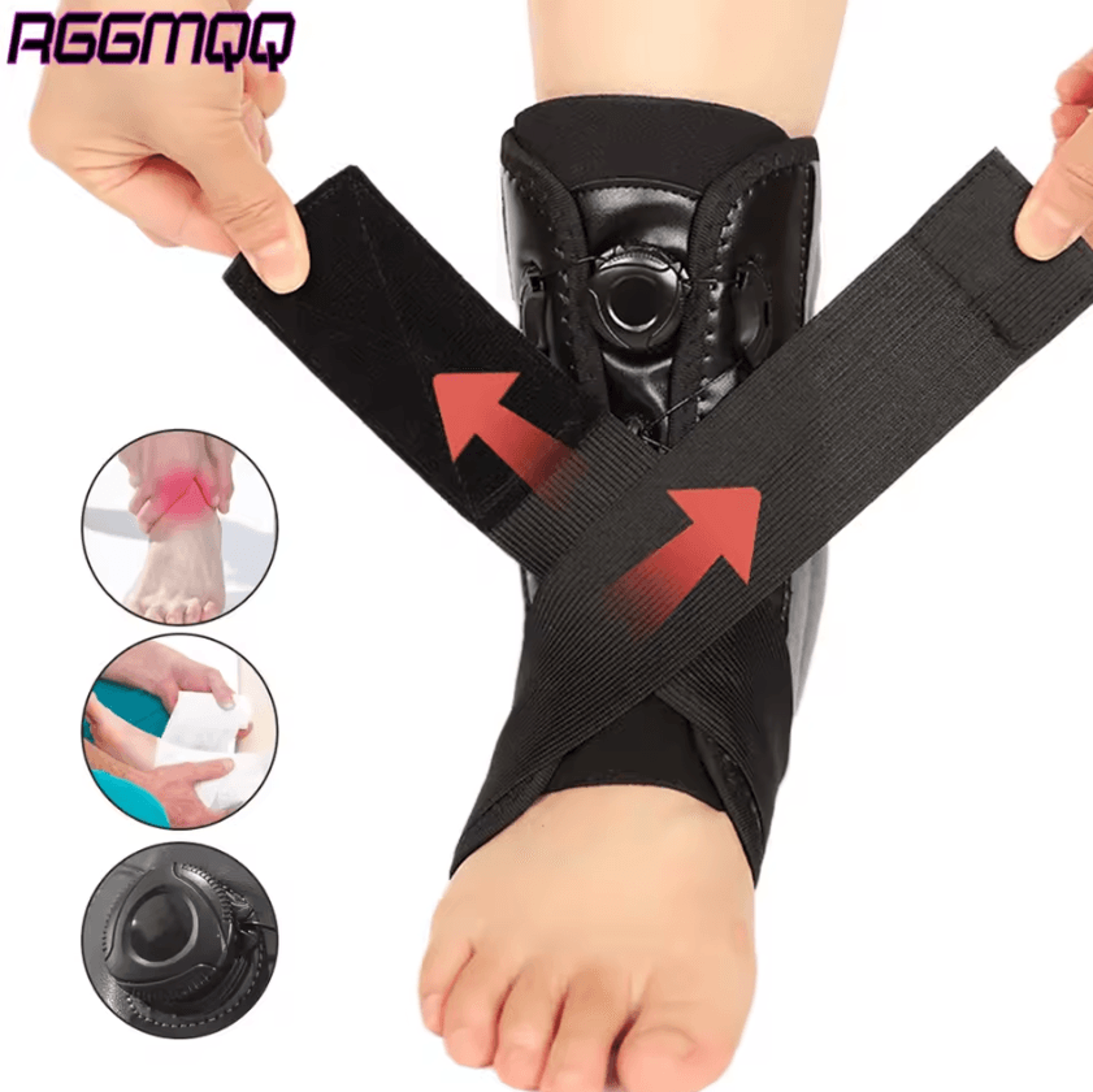 heavy duty ankle brace with aluminum support plates for running and everyday stability