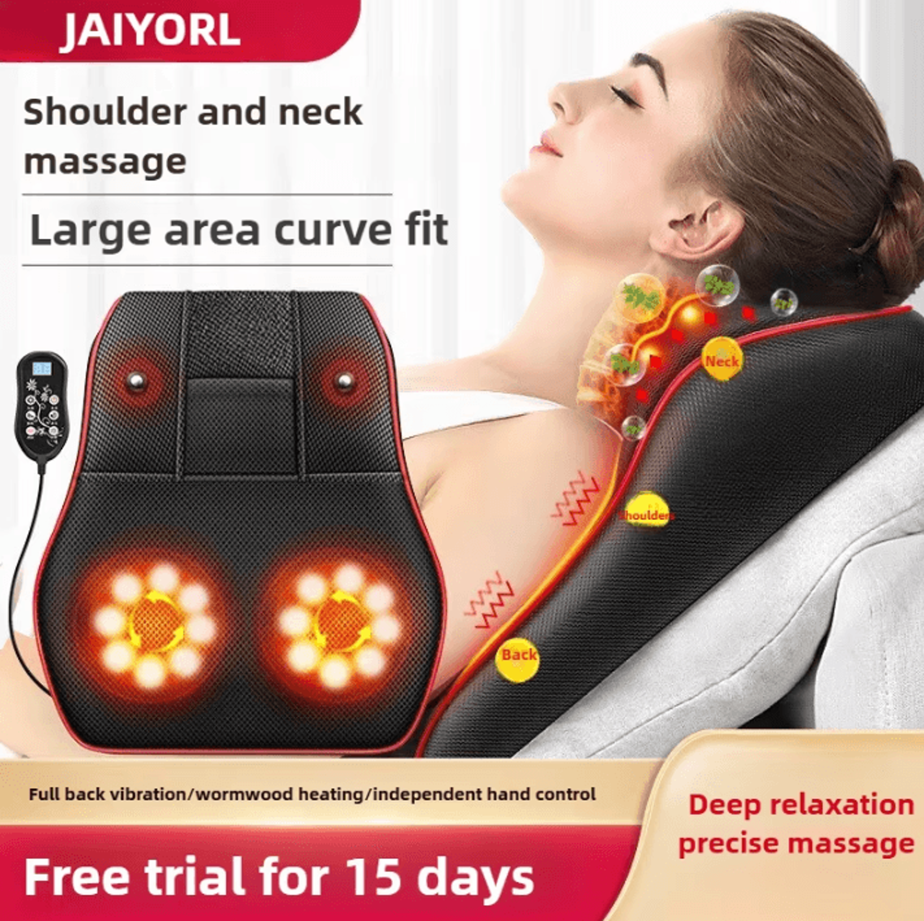 electric cervical neck massager pillow with airbag traction heat and vibration
