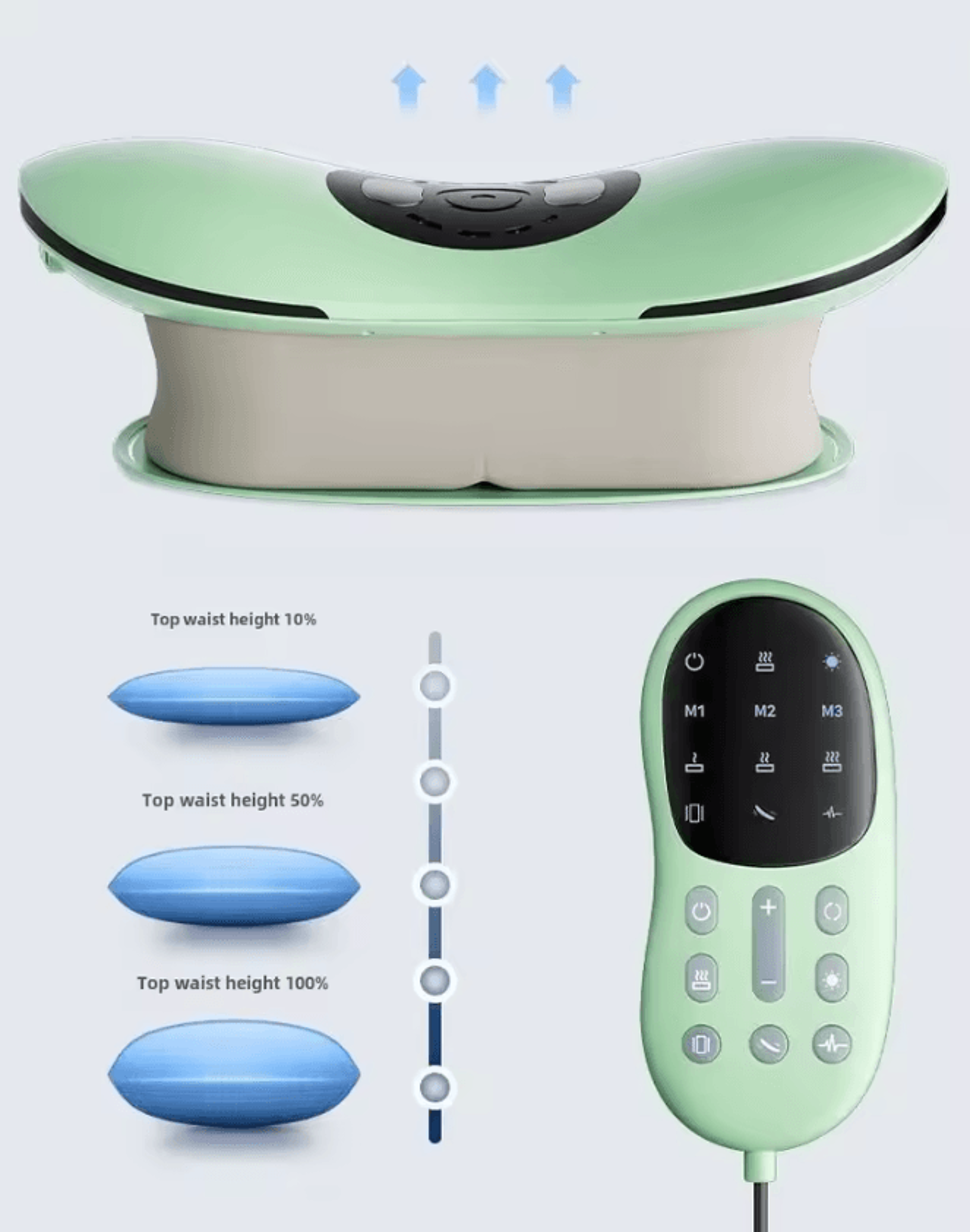 jaiyorl electric lumbar traction massager with adjustable vibration and waist support