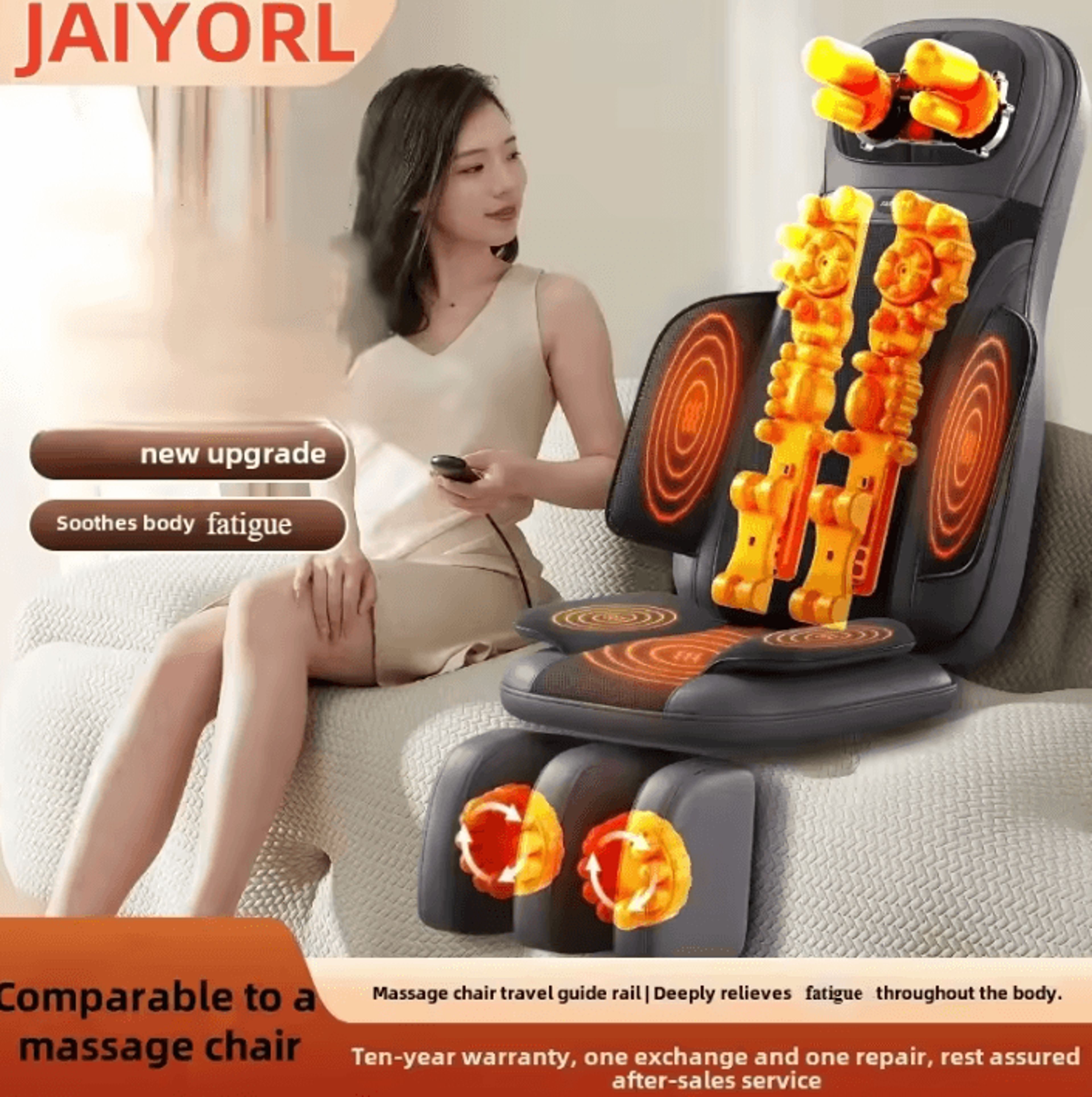 multifunctional massage cushion with heat for full body neck shoulder back and waist