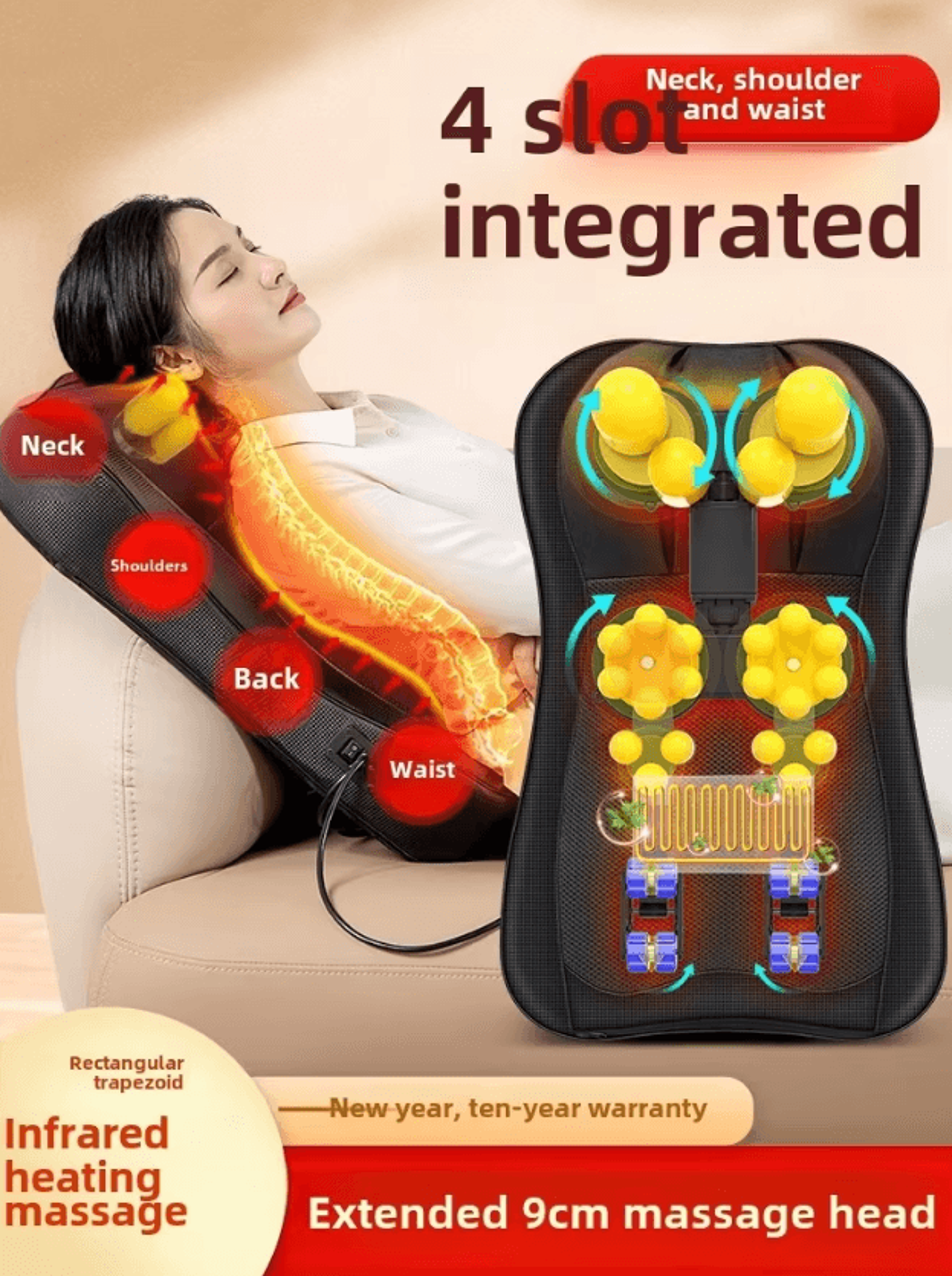 jaiyorl chair massage cushion with full body neck shoulder back and waist massage