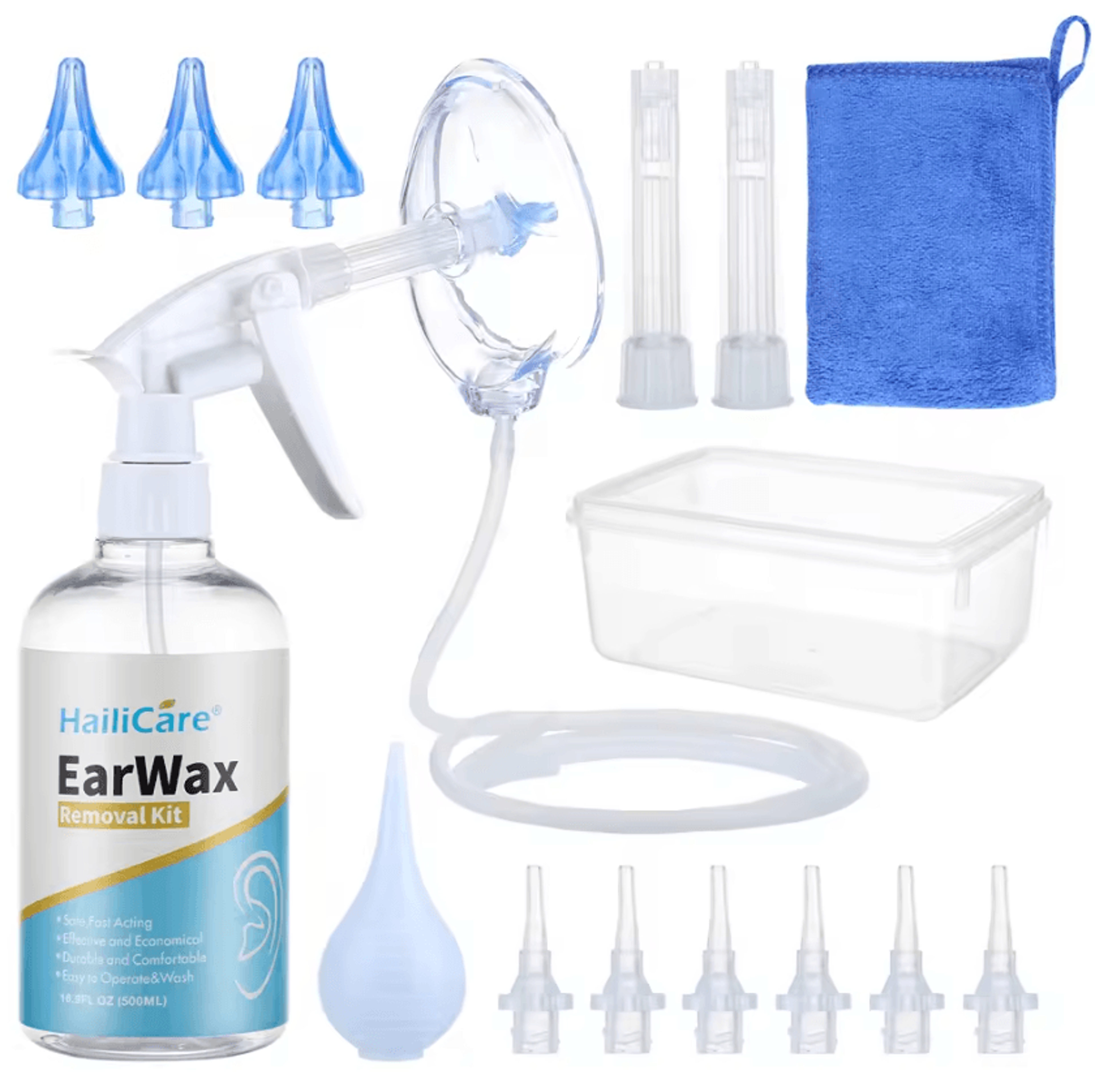 manual ear wax removal kit – ear irrigation system for gentle water ear cleaning