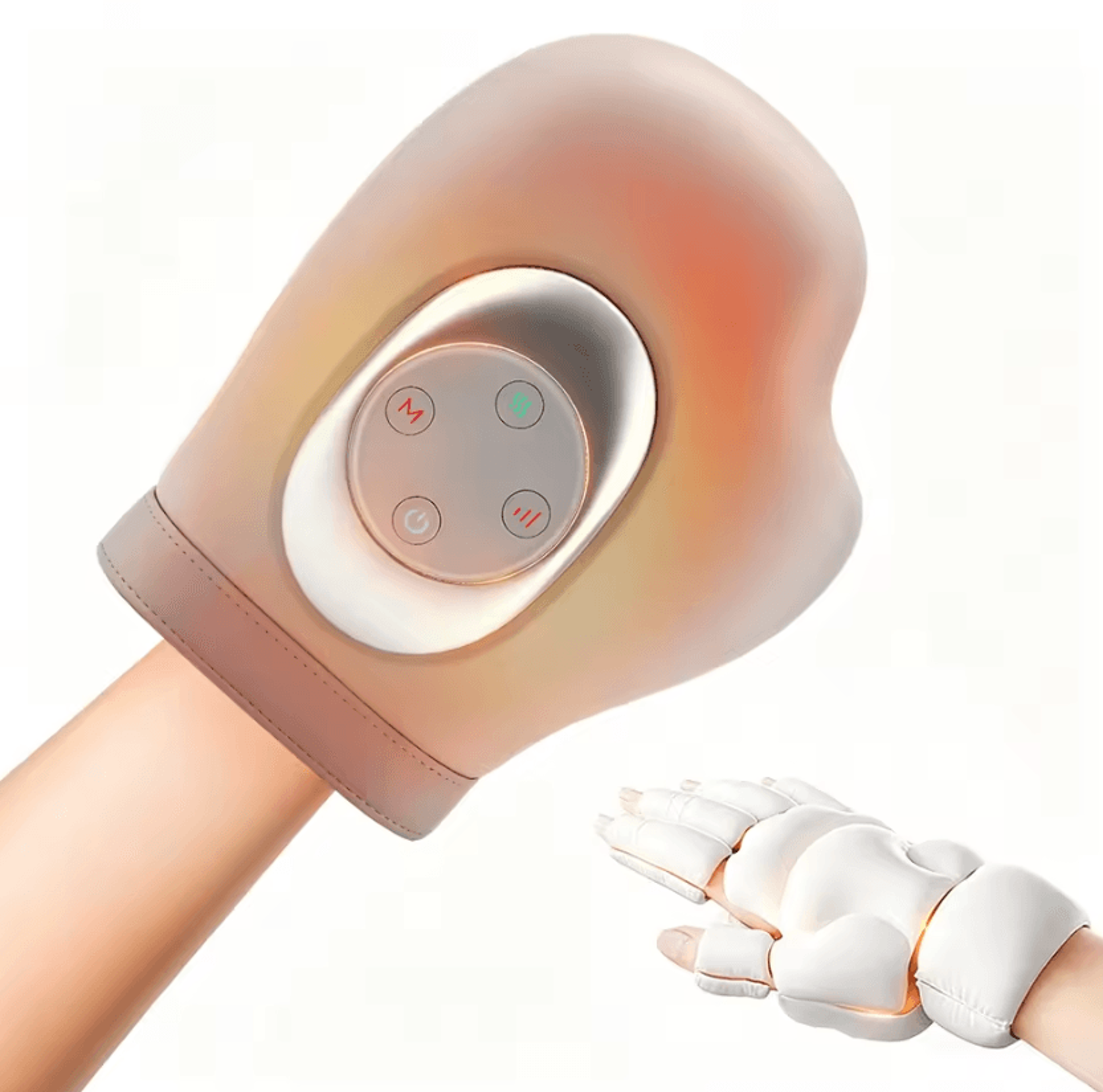 cordless air compression hand massager – rechargeable heated hand massager with 3 massage modes, 3 heat levels & shiatsu