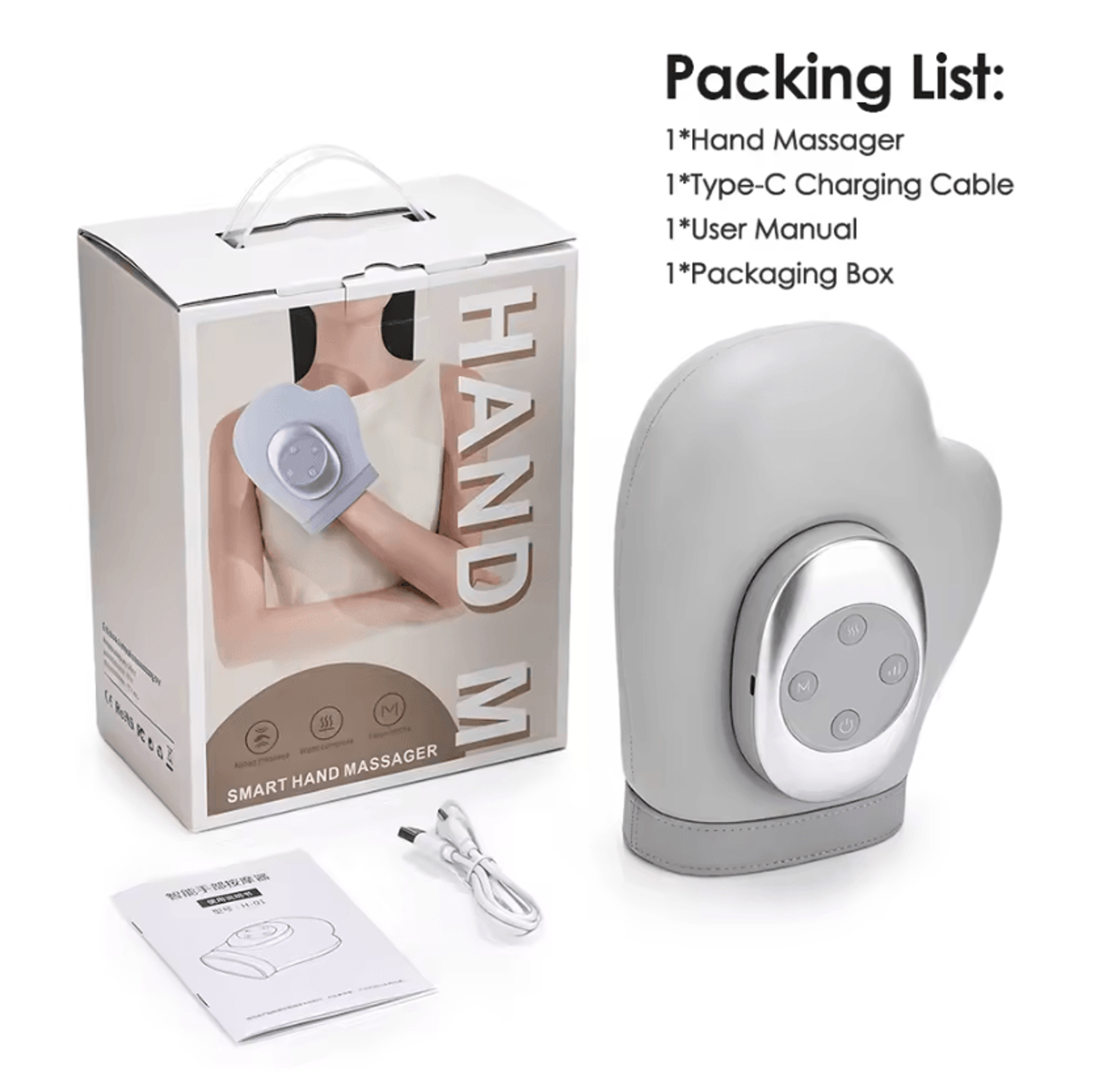 cordless electric belly massager – rechargeable abdominal massager with 9 massage modes & 3 heat settings