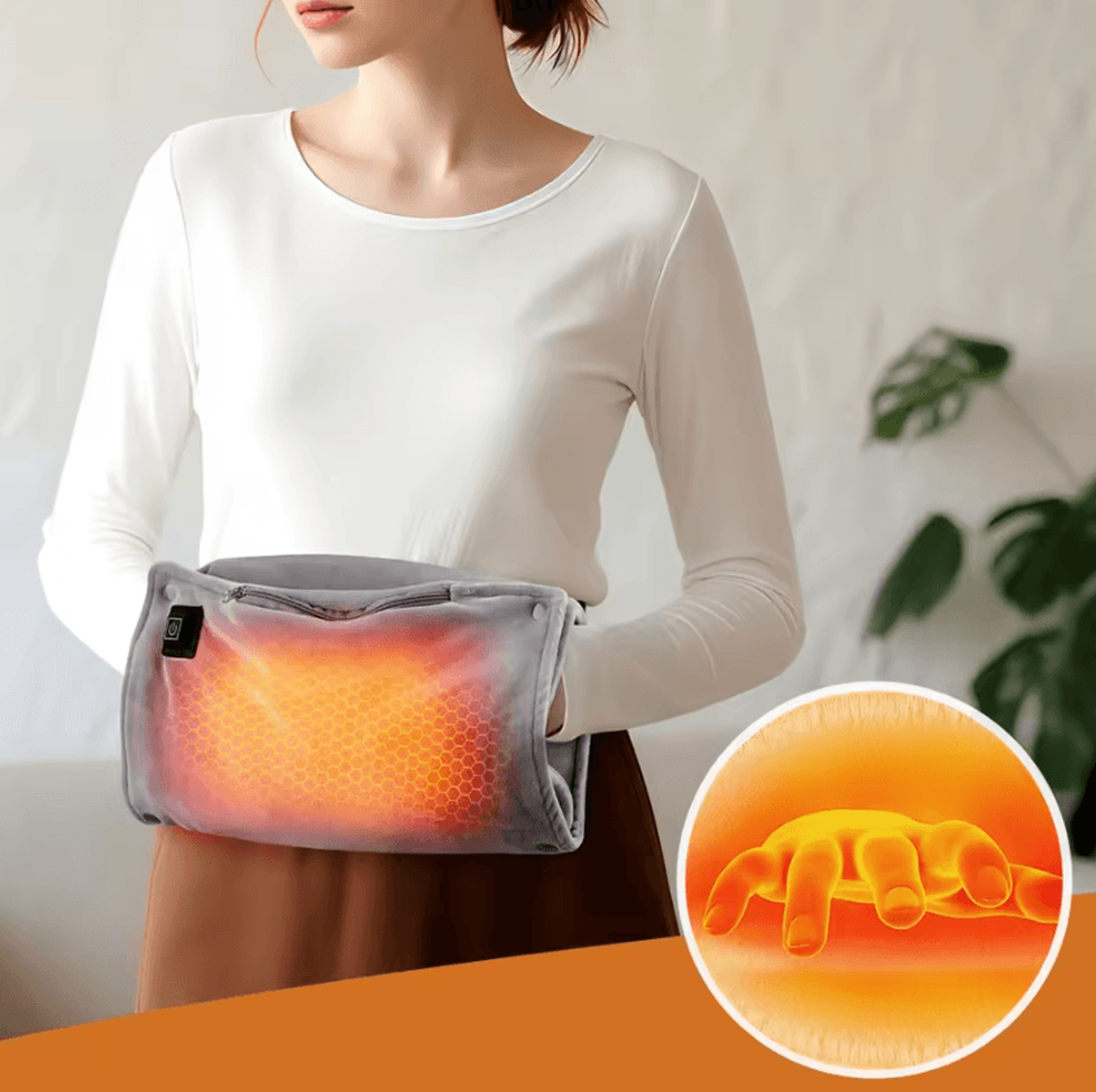 graphene electric heating pad – usb fast heating pad with 3 heat levels for back, abdomen, waist & legs