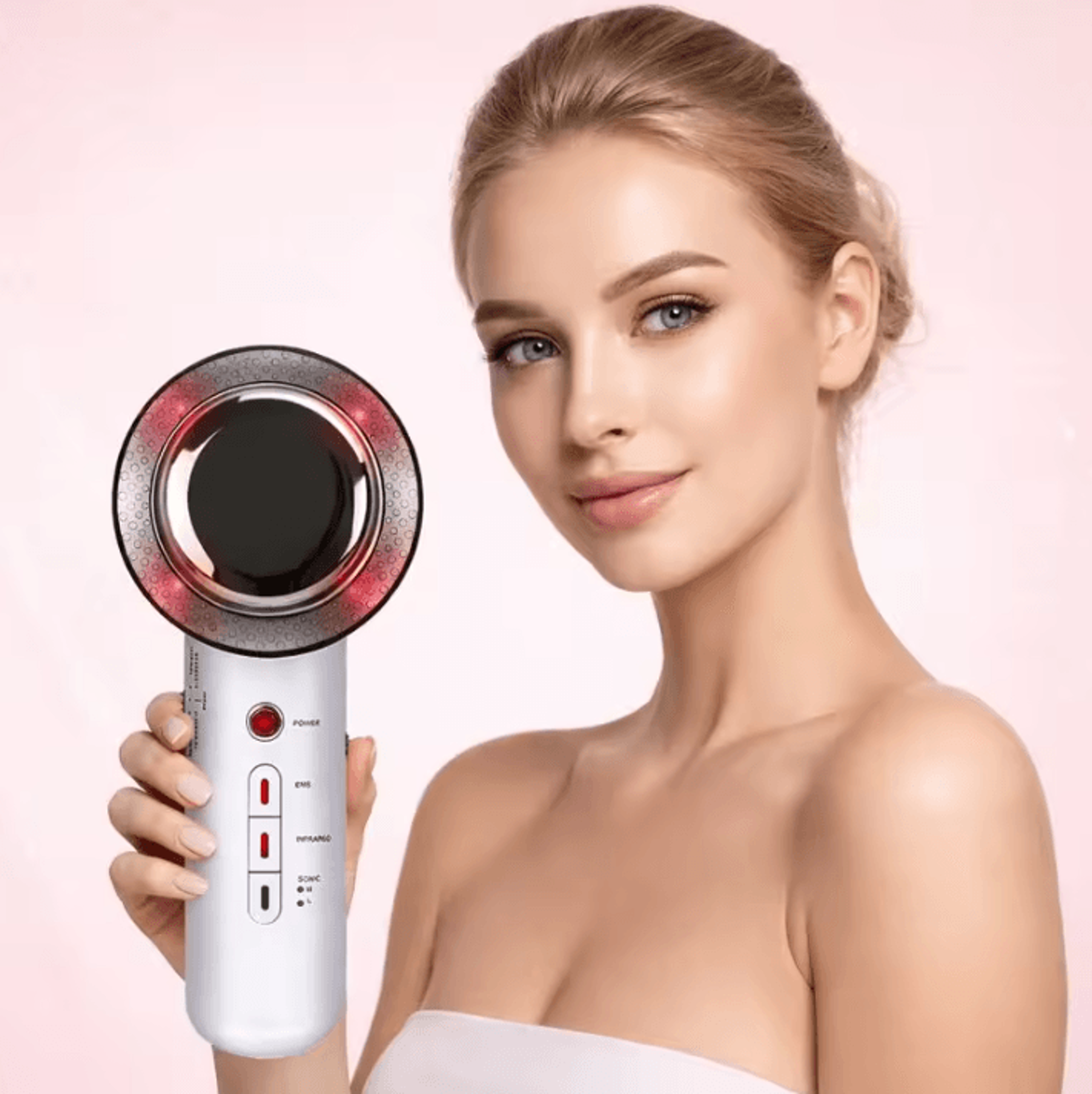 beemyi ems microcurrent slimming massager with far infrared facial lifting technology