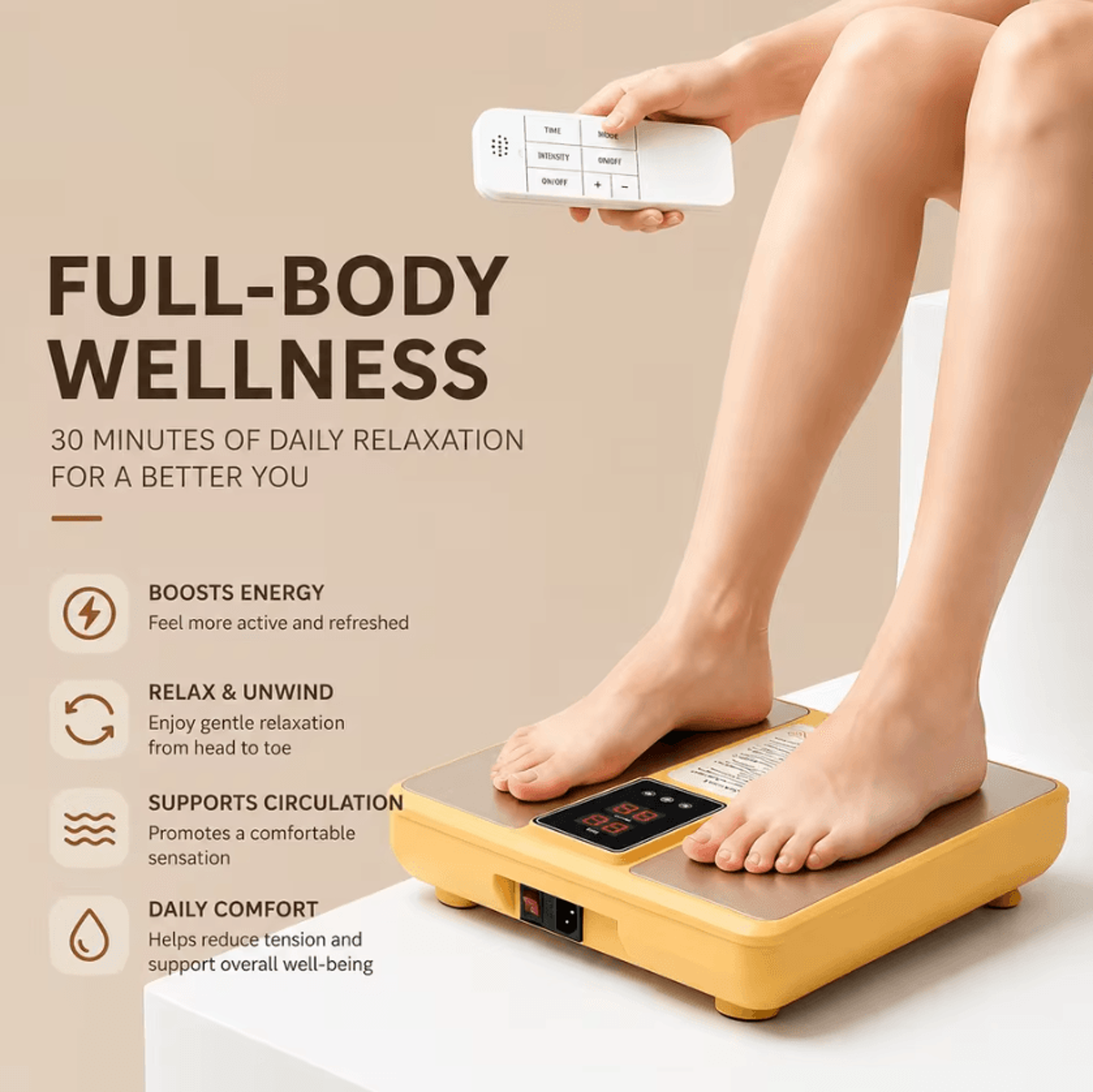 terahertz foot massager with warm therapy for relaxation and daily foot care