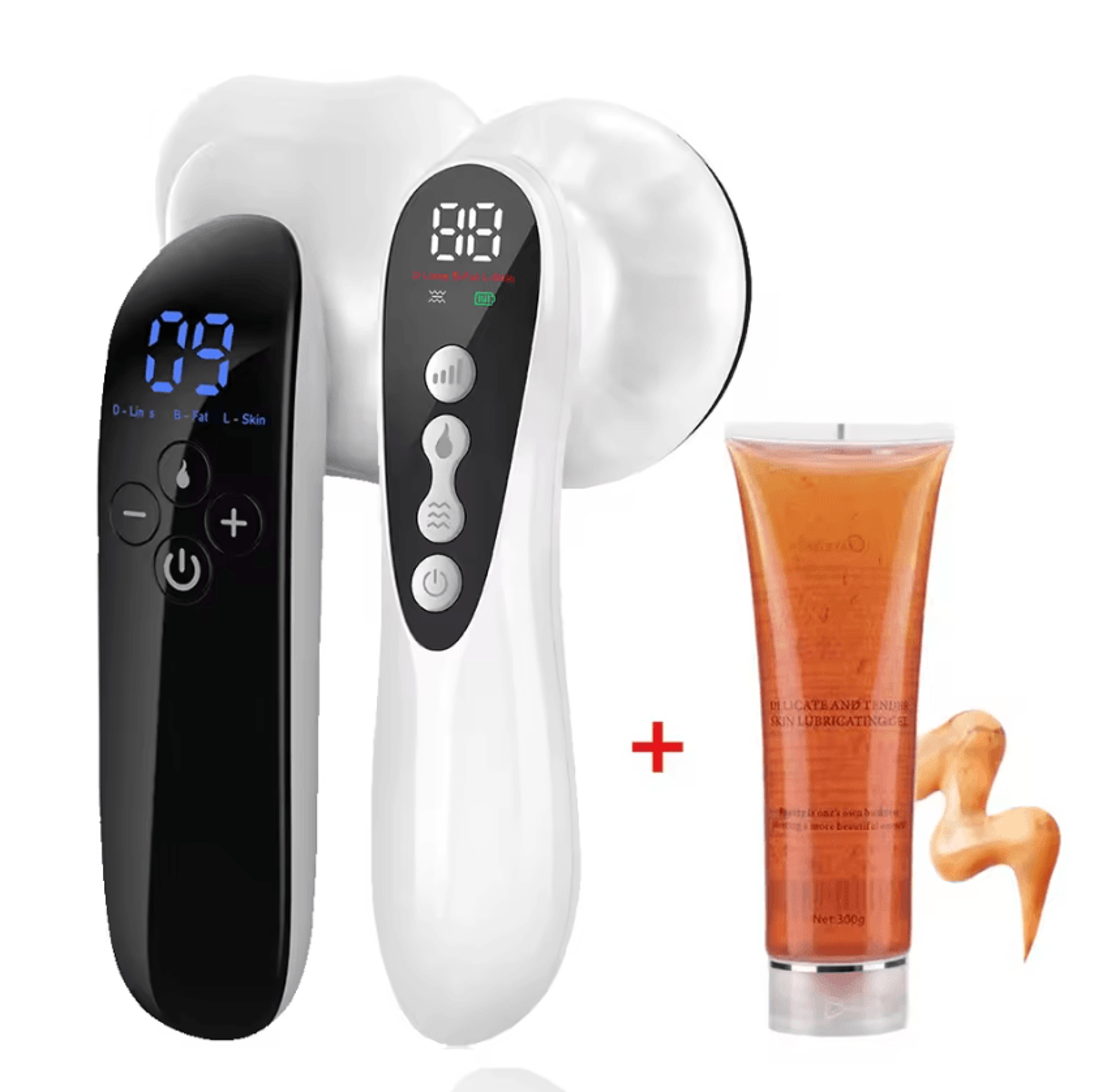cordless handheld body massager with gel kit for full-body muscle relaxation