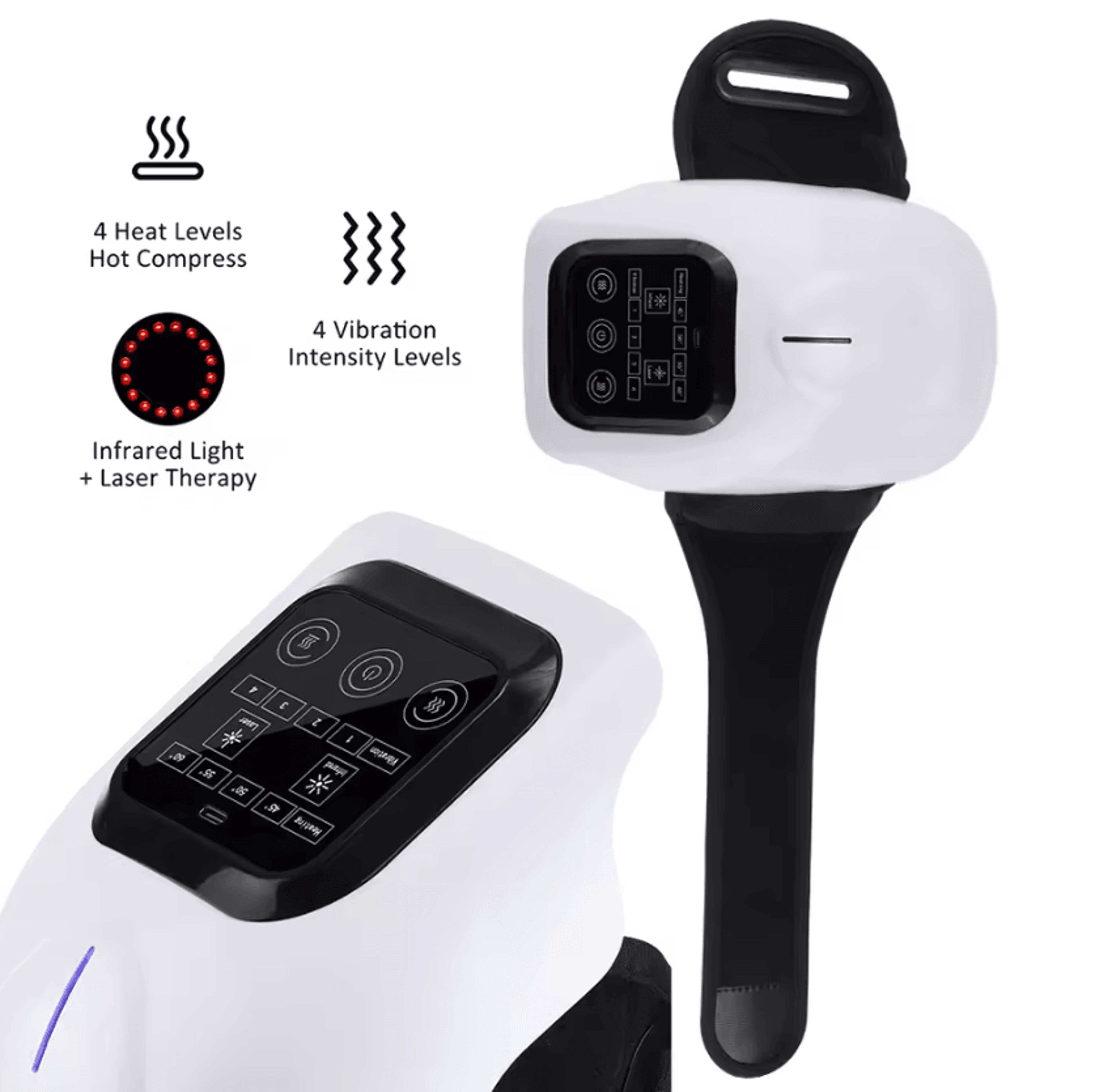 cordless infrared knee massager with heat & vibration for joint comfort