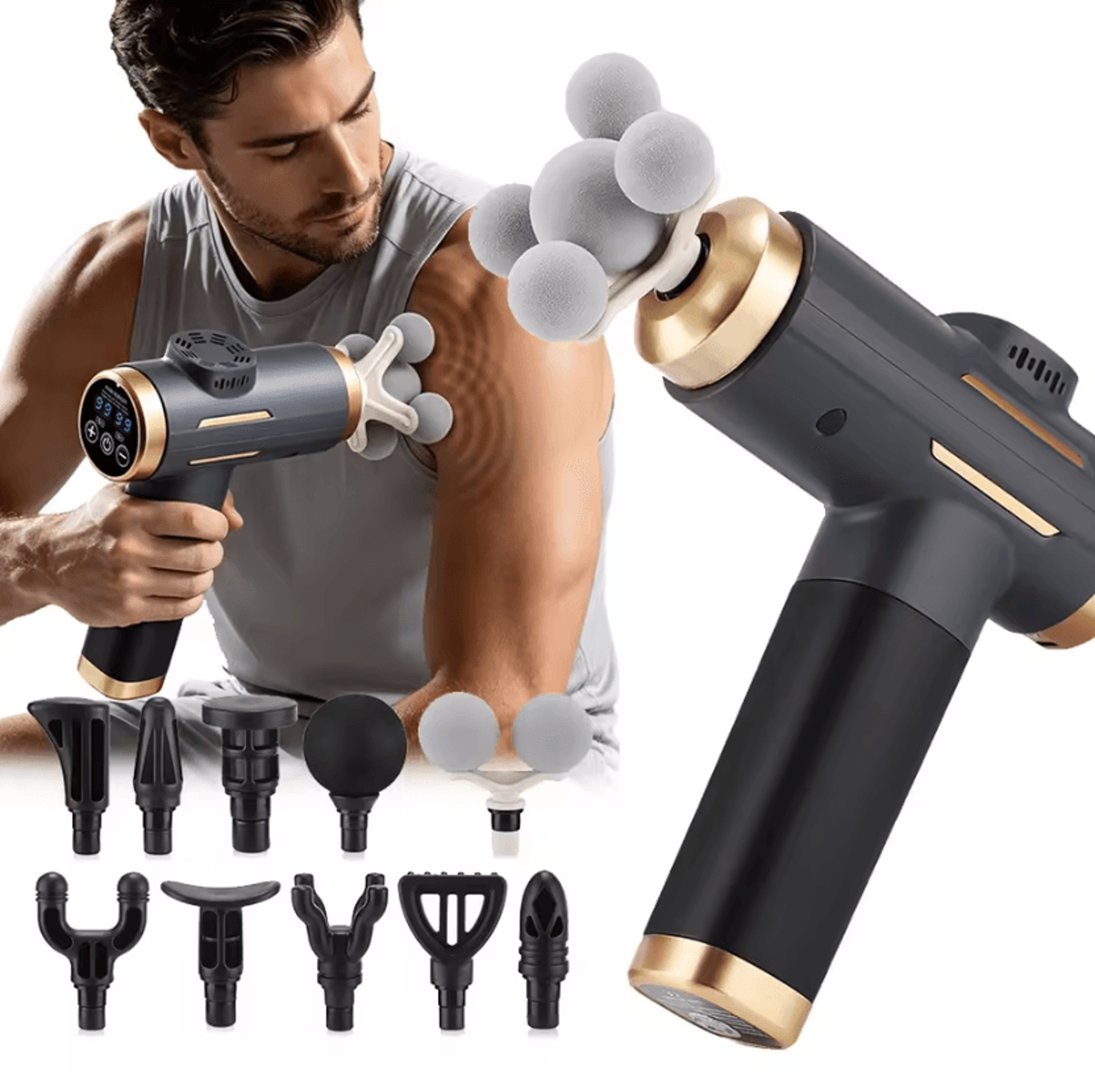 massage gun for deep tissue recovery – 99-speed deep tissue massage gun with 11 massage heads