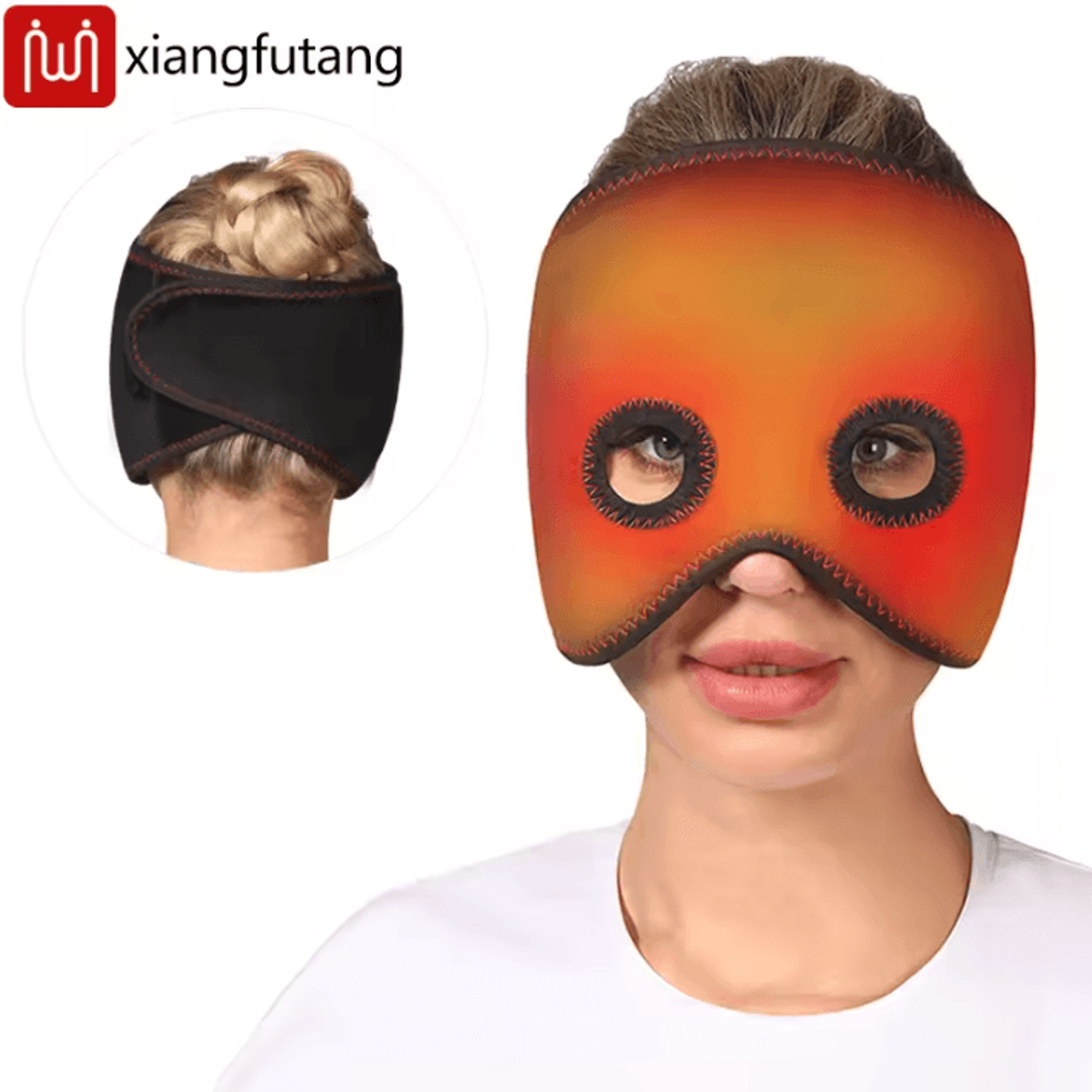 electric facial heating mask – heated face mask with 3 heat levels for facial relaxation & comfort