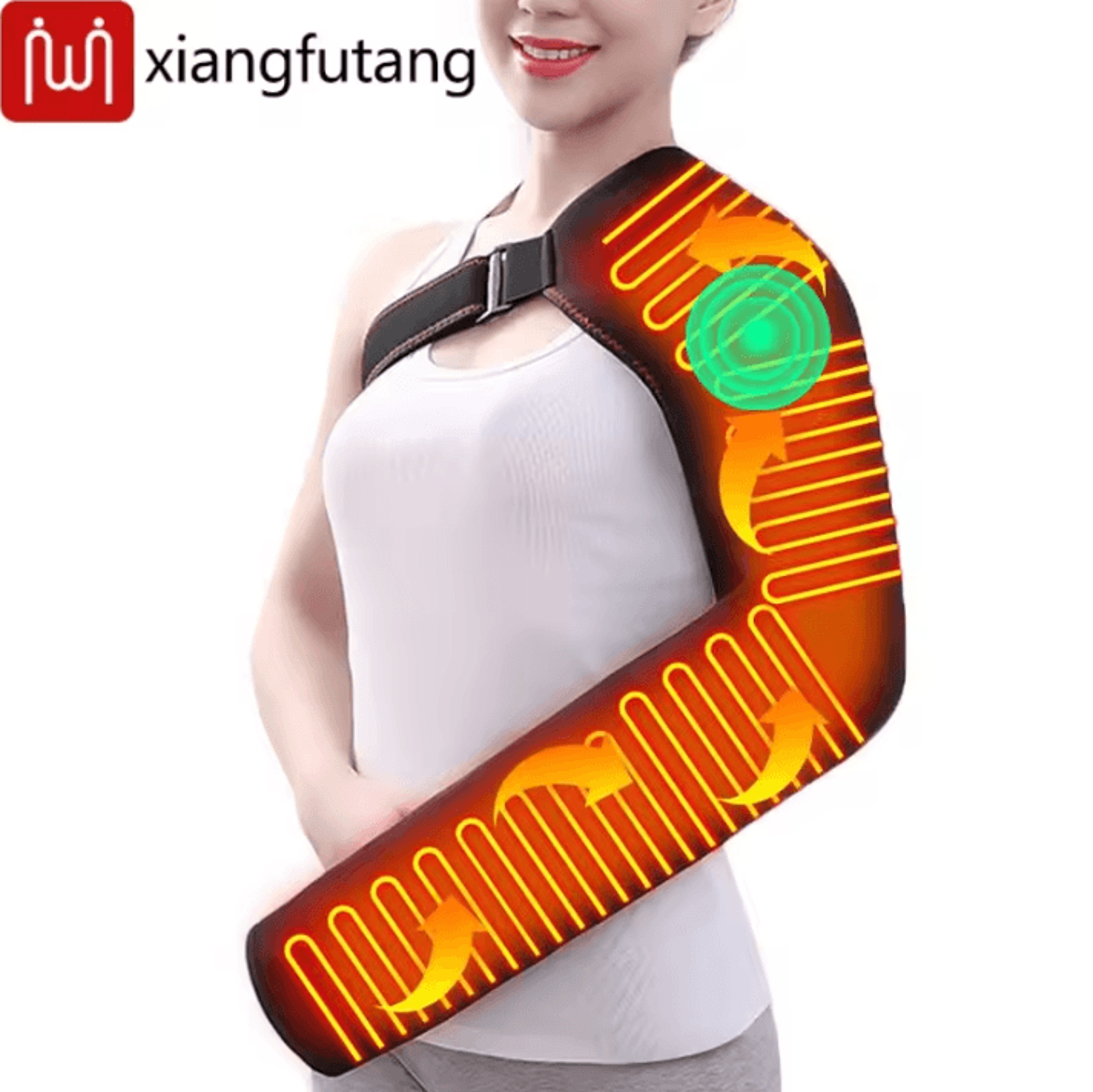 heated arm wrap massager – electric arm heating pad with heat & vibration for shoulder, elbow & wrist comfort