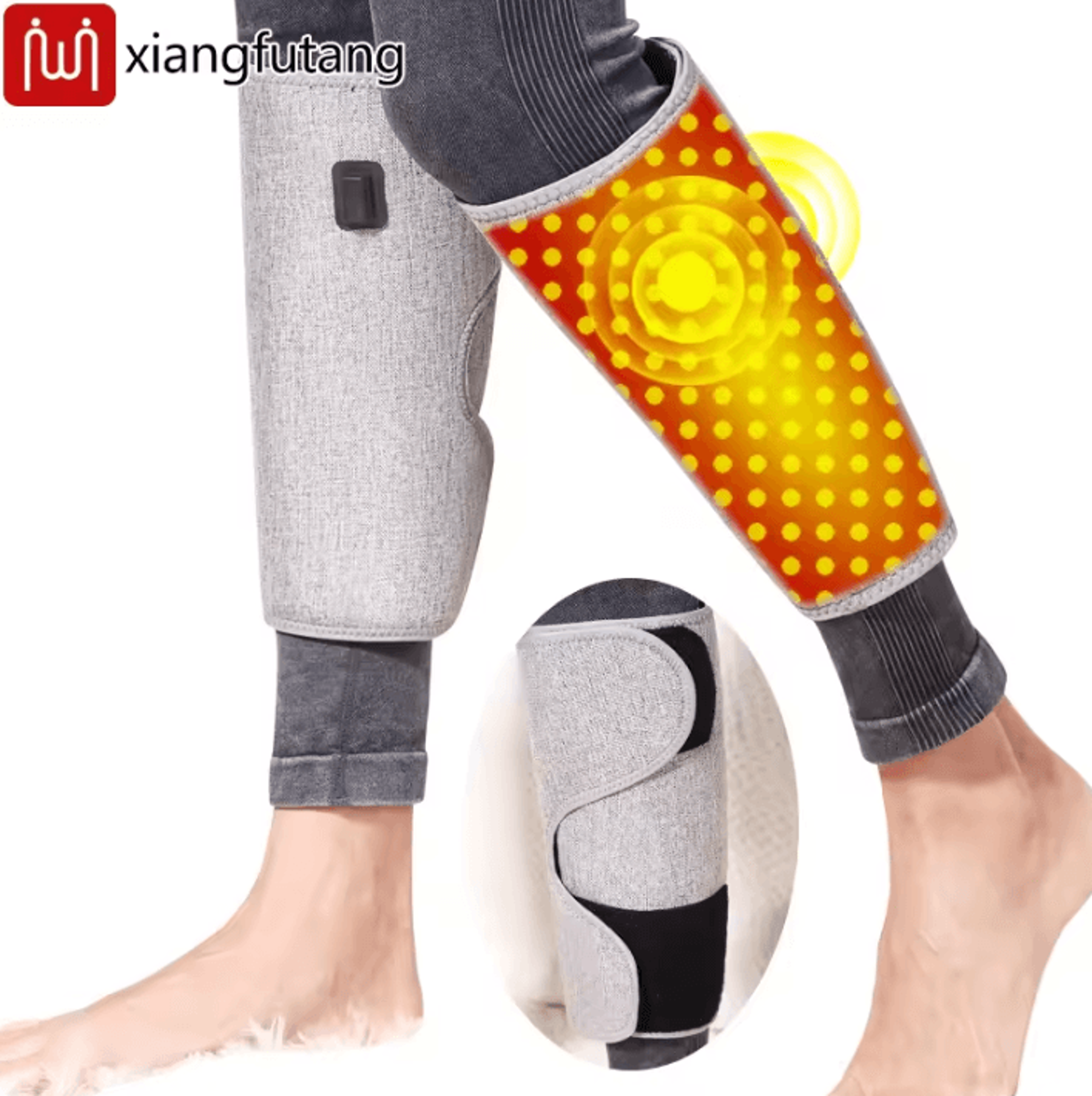 heated calf massager – electric calf heating wrap with heat & 3 vibration modes for everyday leg comfort