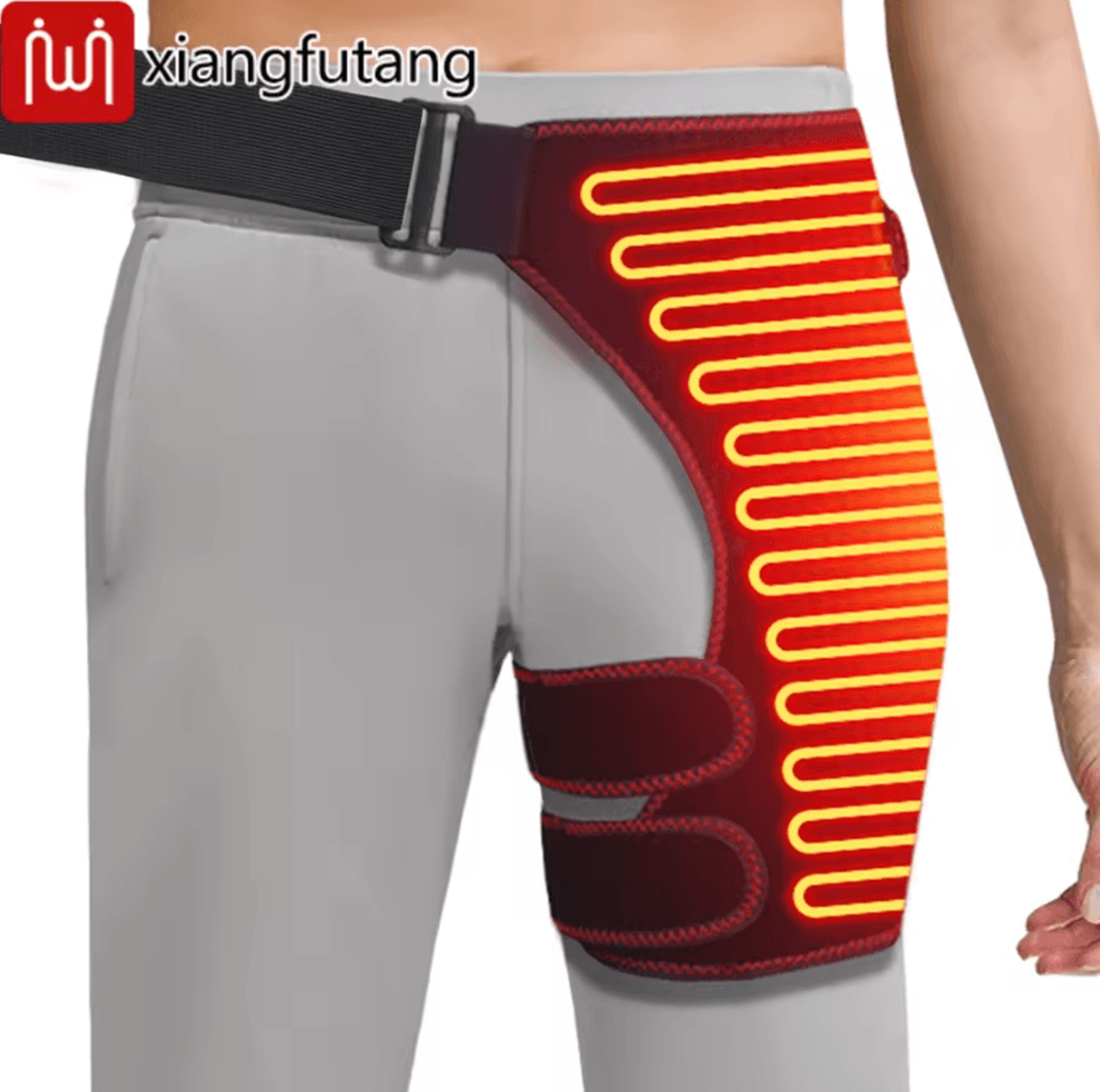 heated hip support wrap – usb hip heating pad with 3 heat levels for lower back & thigh comfort