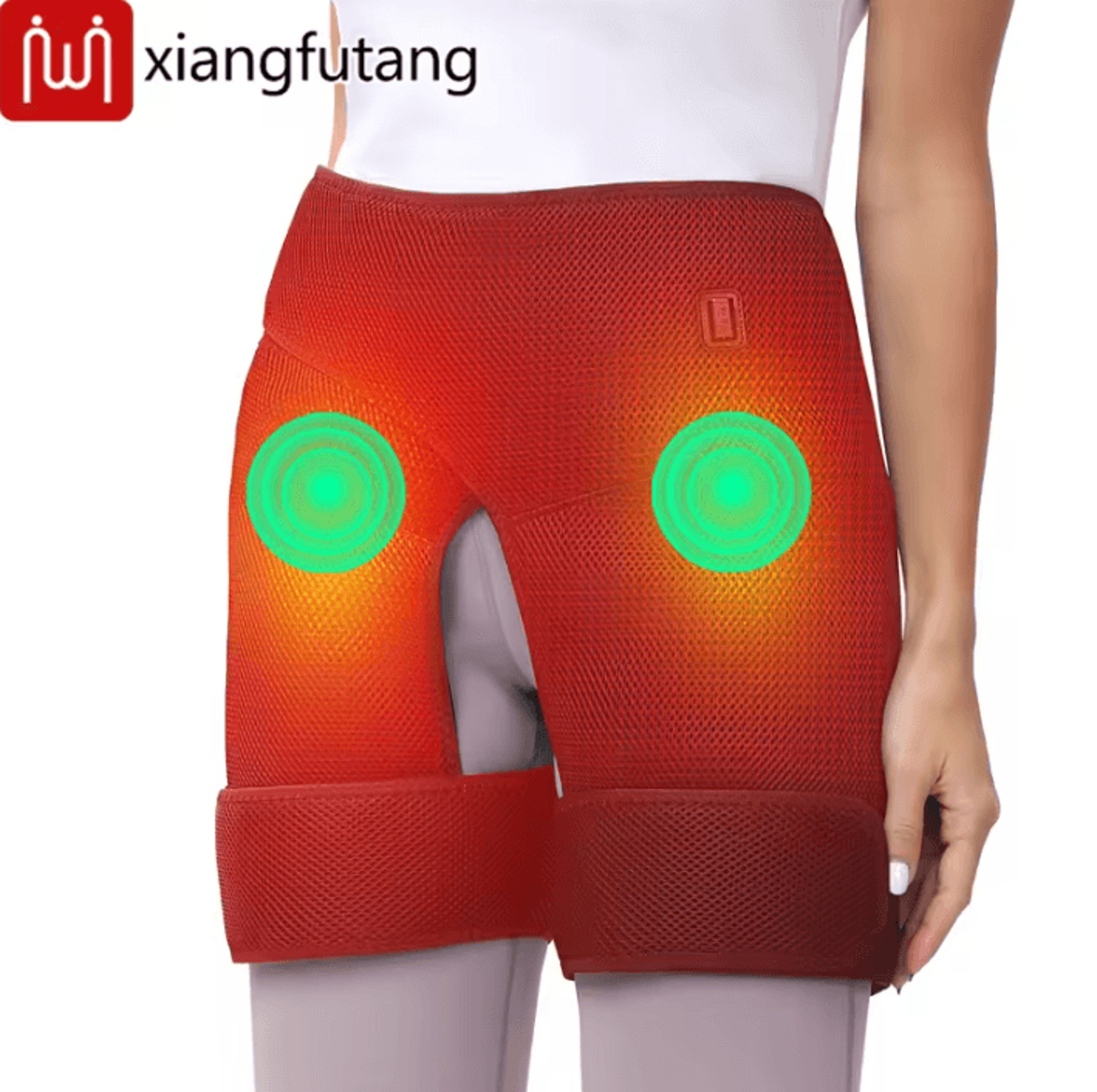electric heated hip wrap with vibration massager for hip, waist & thigh comfort