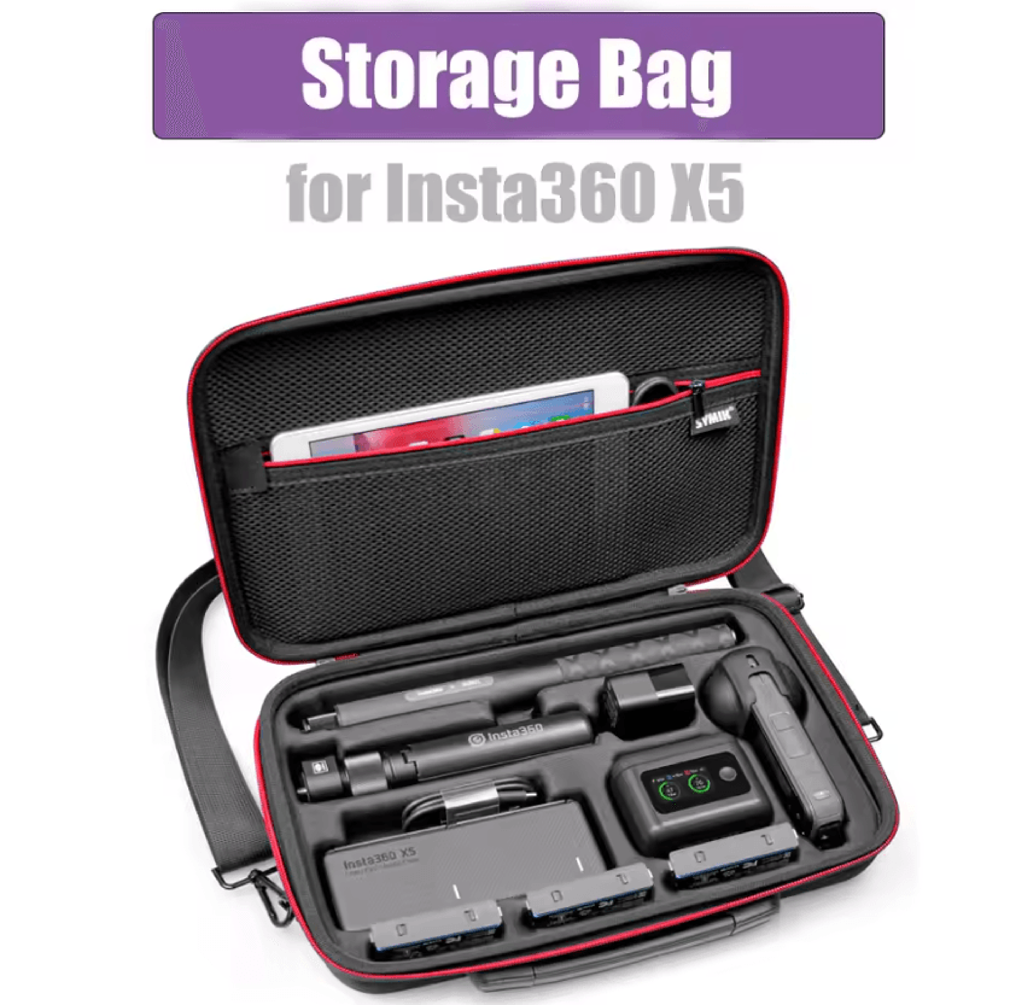 portable carrying case for insta360 x5 & x4 camera accessories