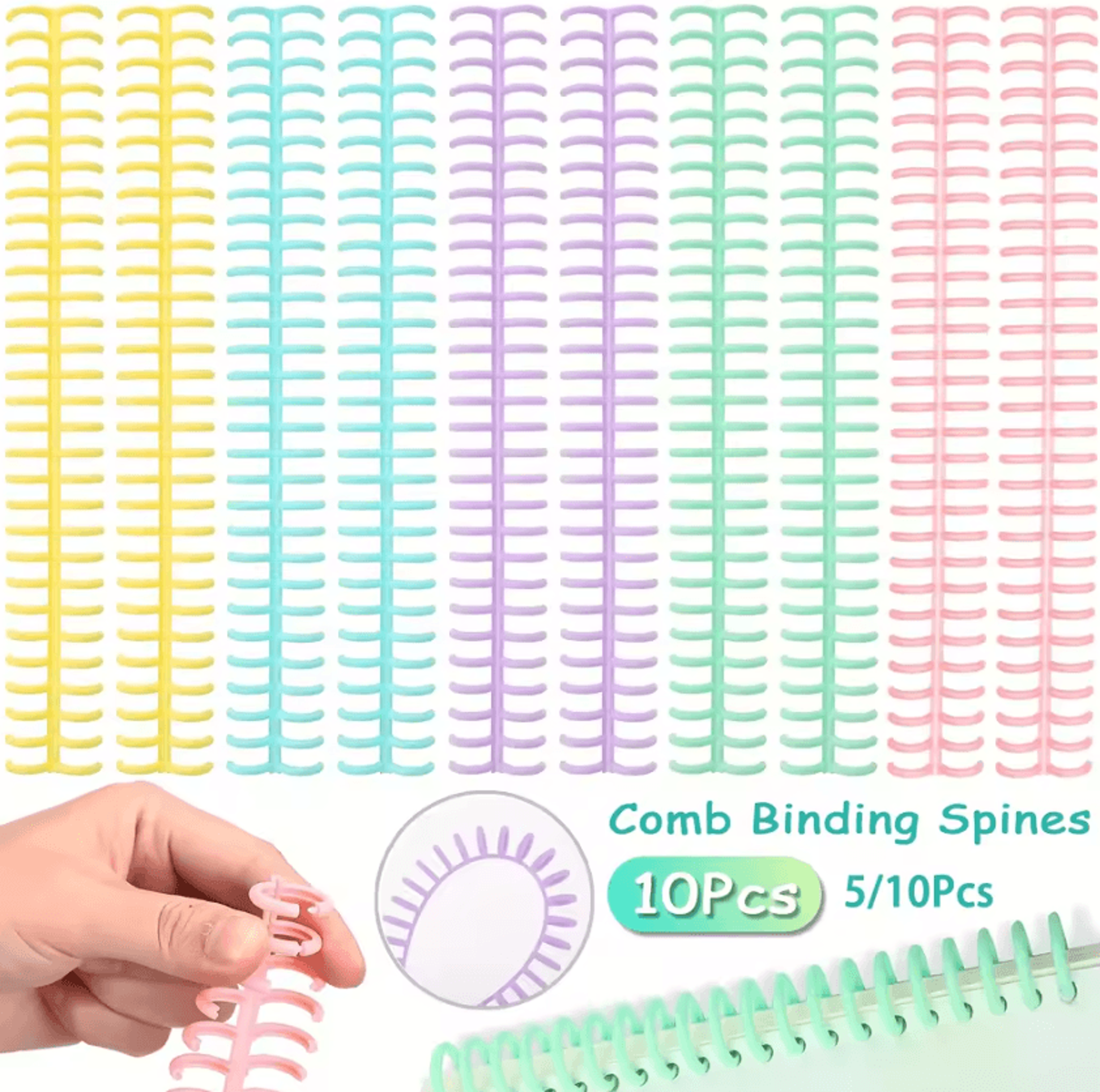 30-ring plastic comb binding spines for documents & notebooks