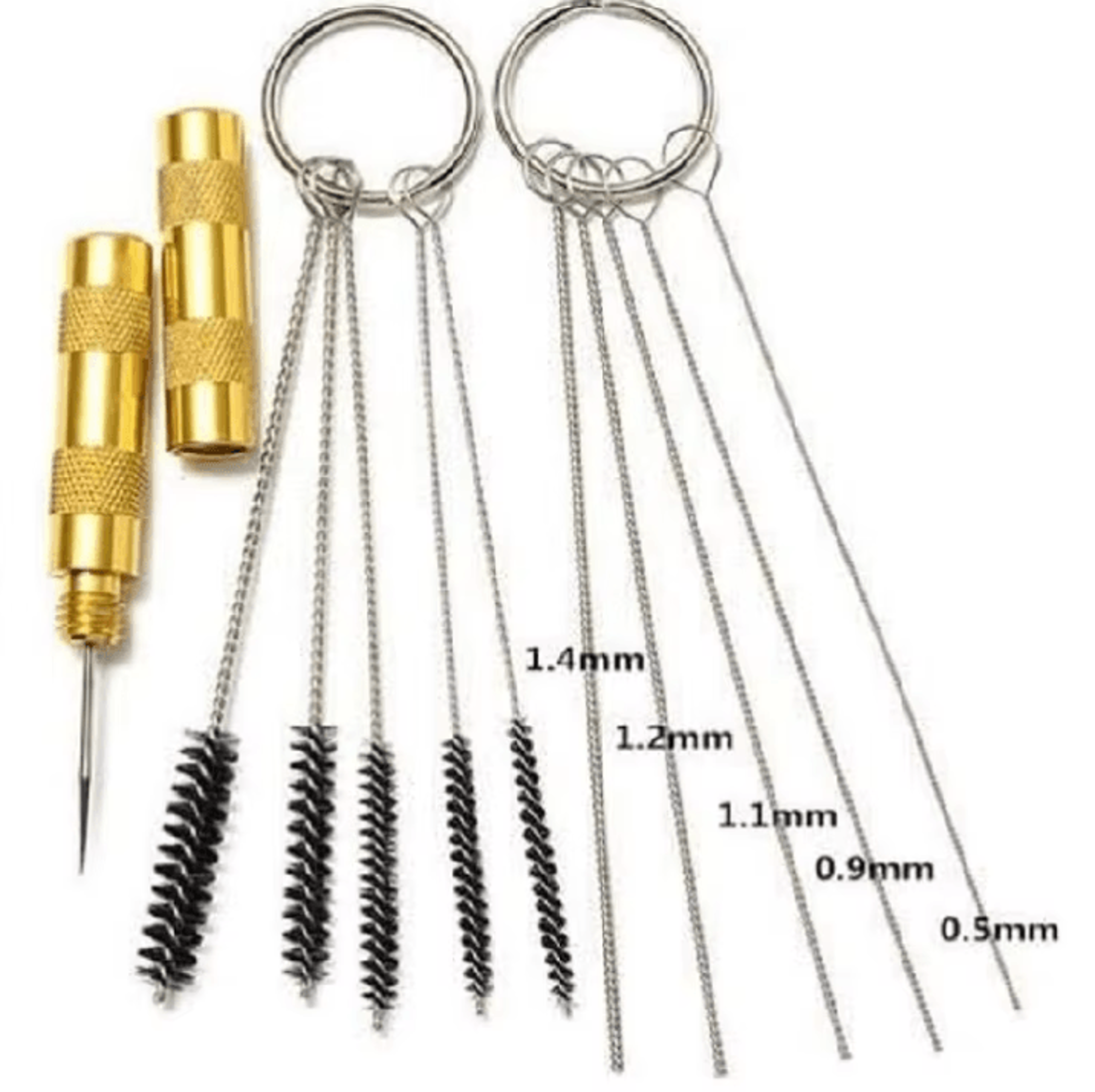 11-piece airbrush cleaning kit with needles & brushes