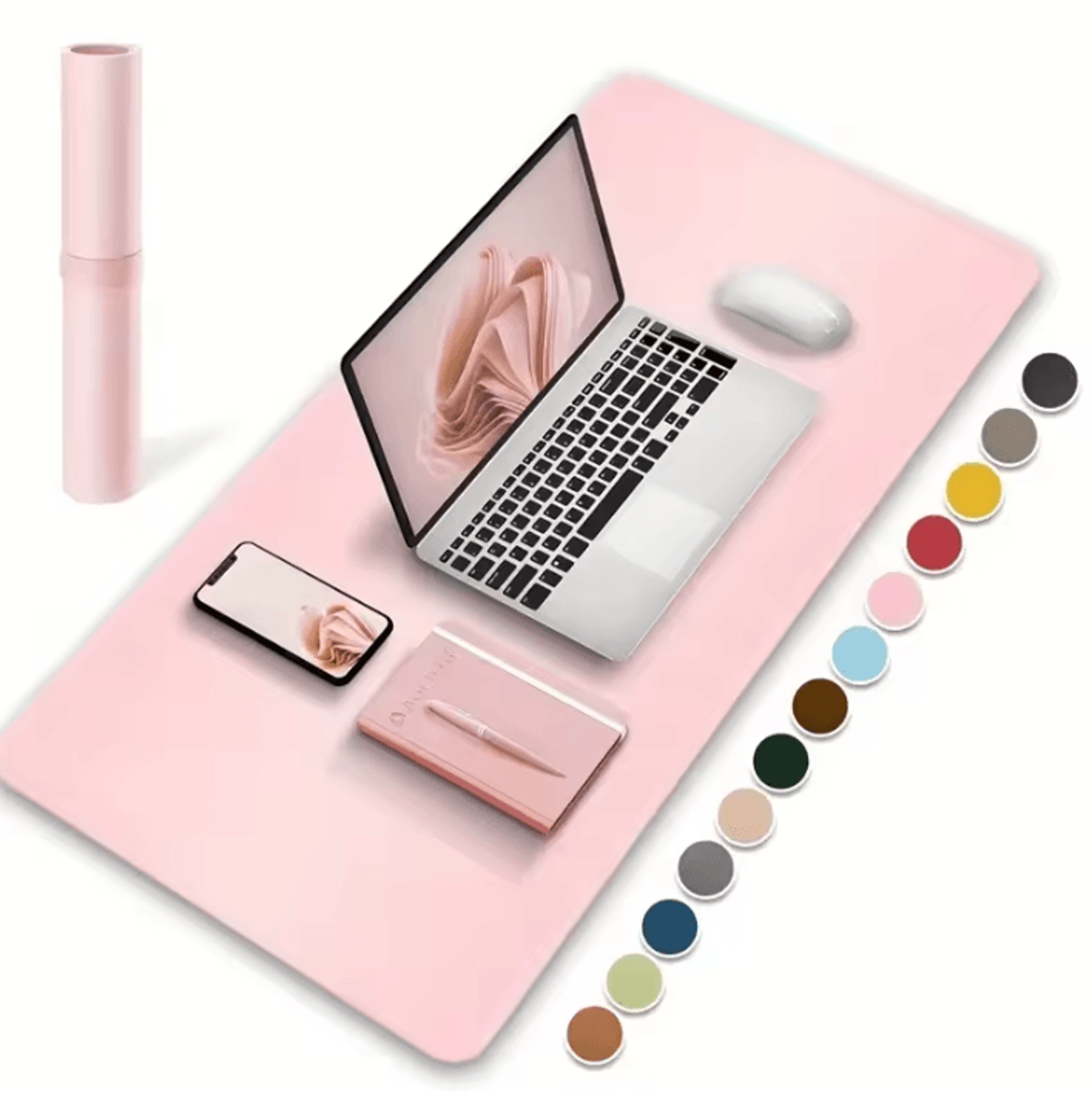 large pu leather desk mat – waterproof office desk protector & extended mouse pad