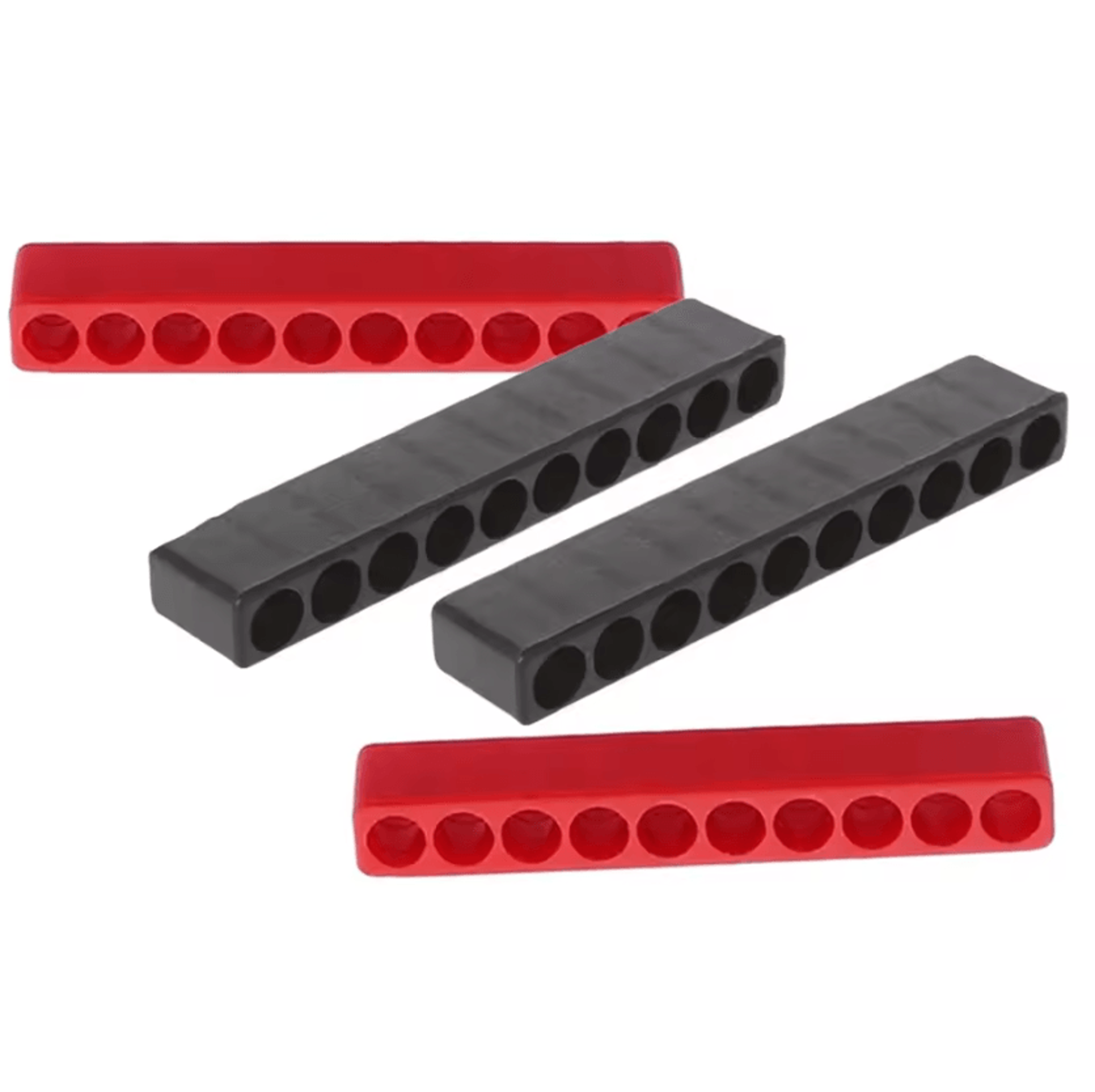 4-pack screwdriver bit holder organizer – 10-slot 1/4" hex drill bit storage rack