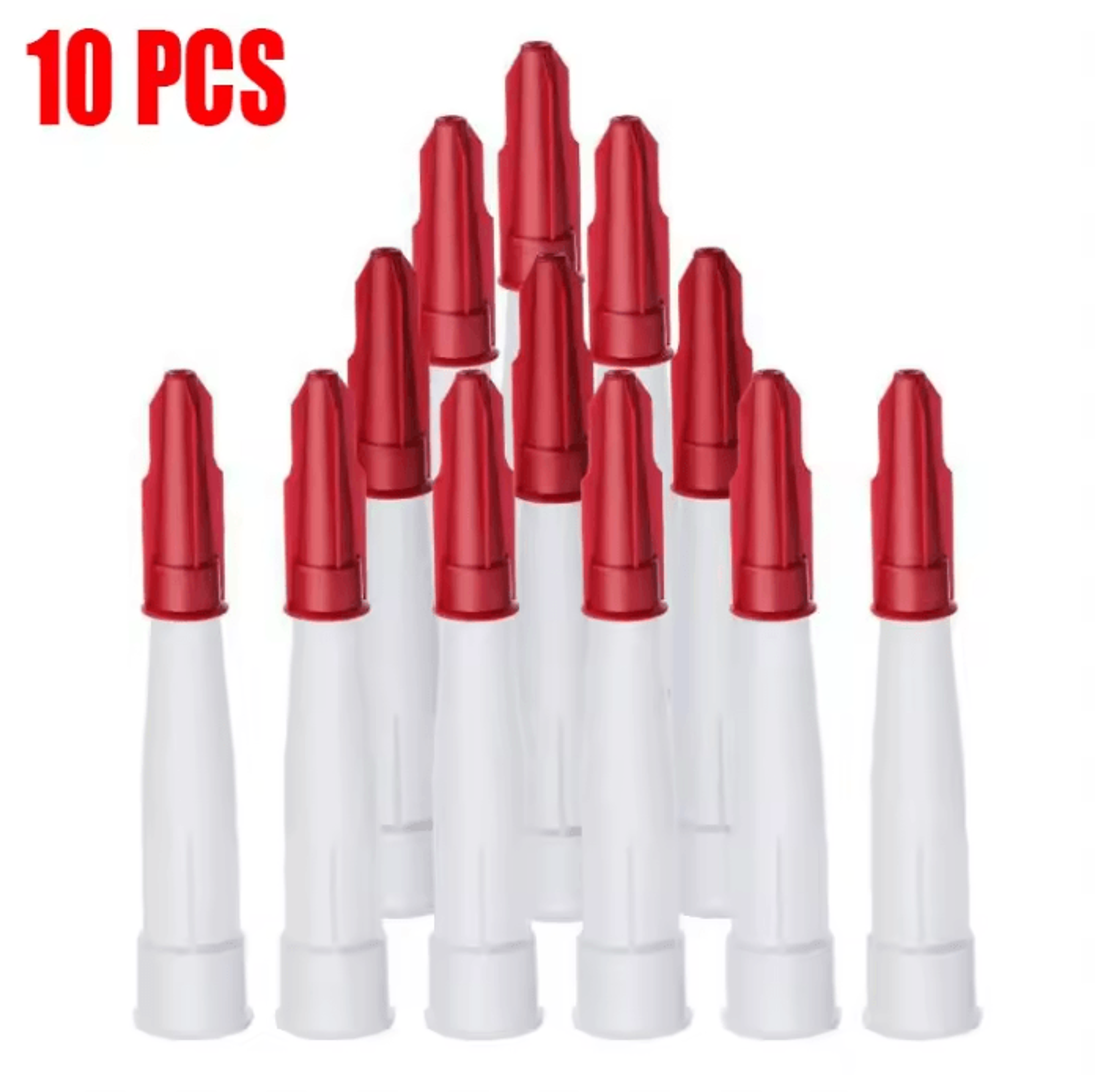 10-piece silicone caulking nozzle kit – reusable sealant nozzles with screw caps