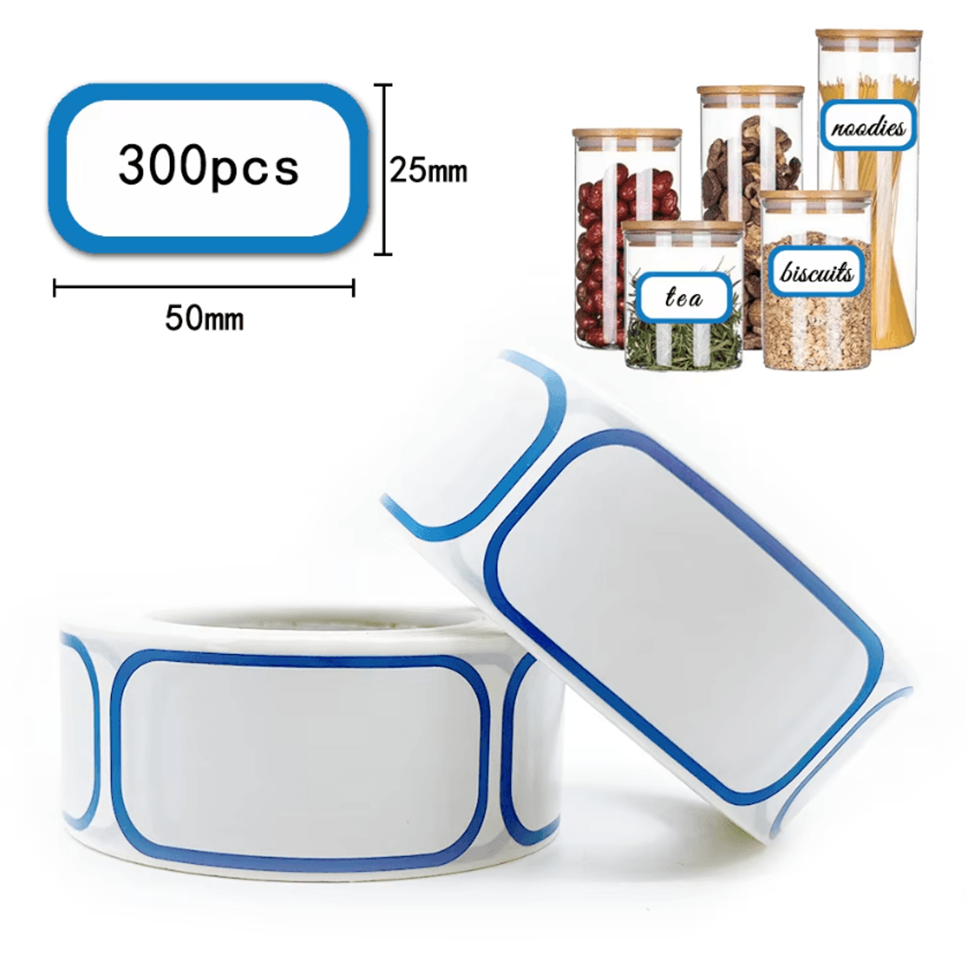 300-piece removable freezer labels – self-adhesive food storage date stickers
