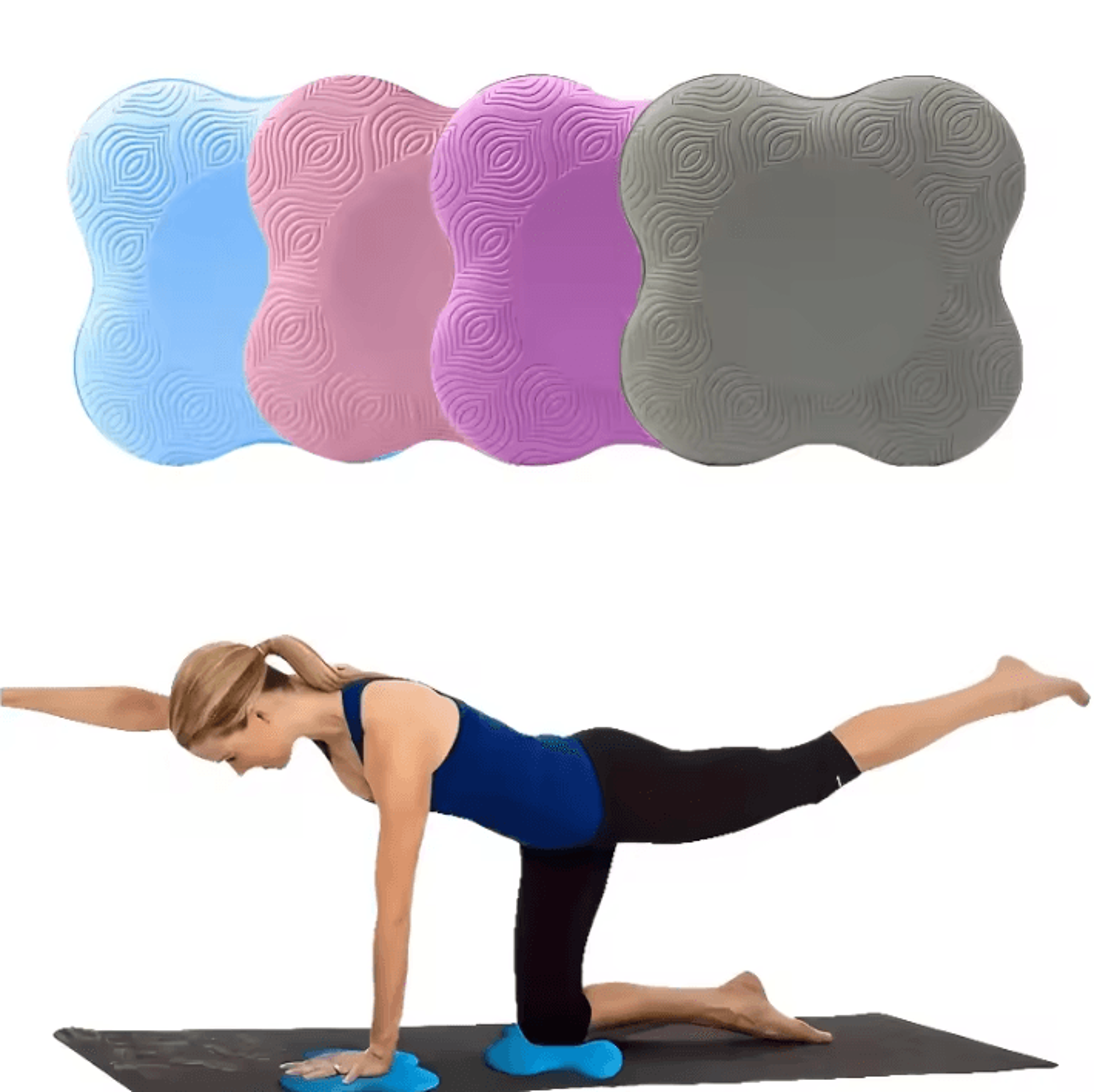 tpe yoga knee pad – thick non-slip cushion for knees, elbows & wrists