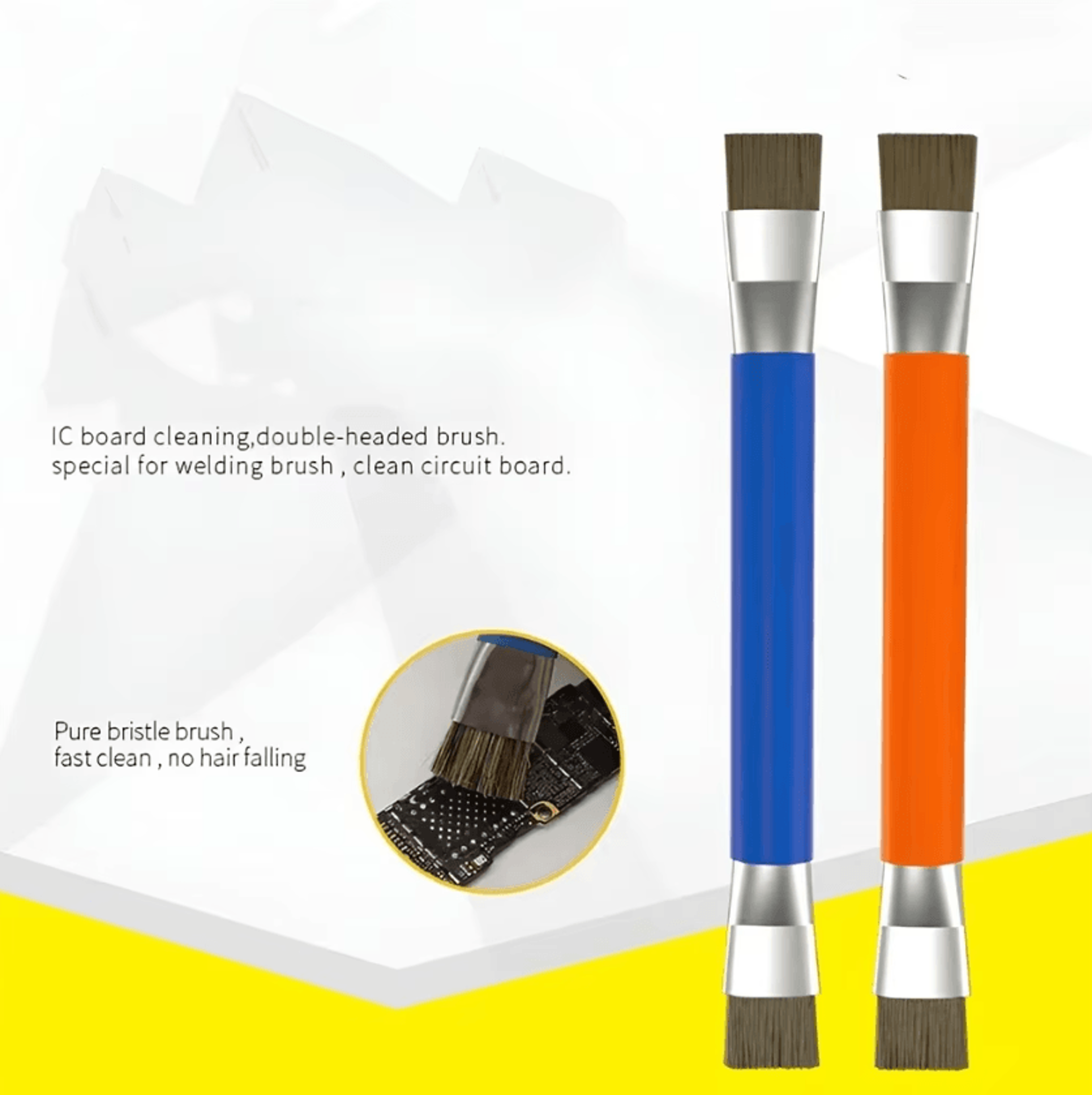 anti-static esd cleaning brush – double-ended pcb & electronics repair brush