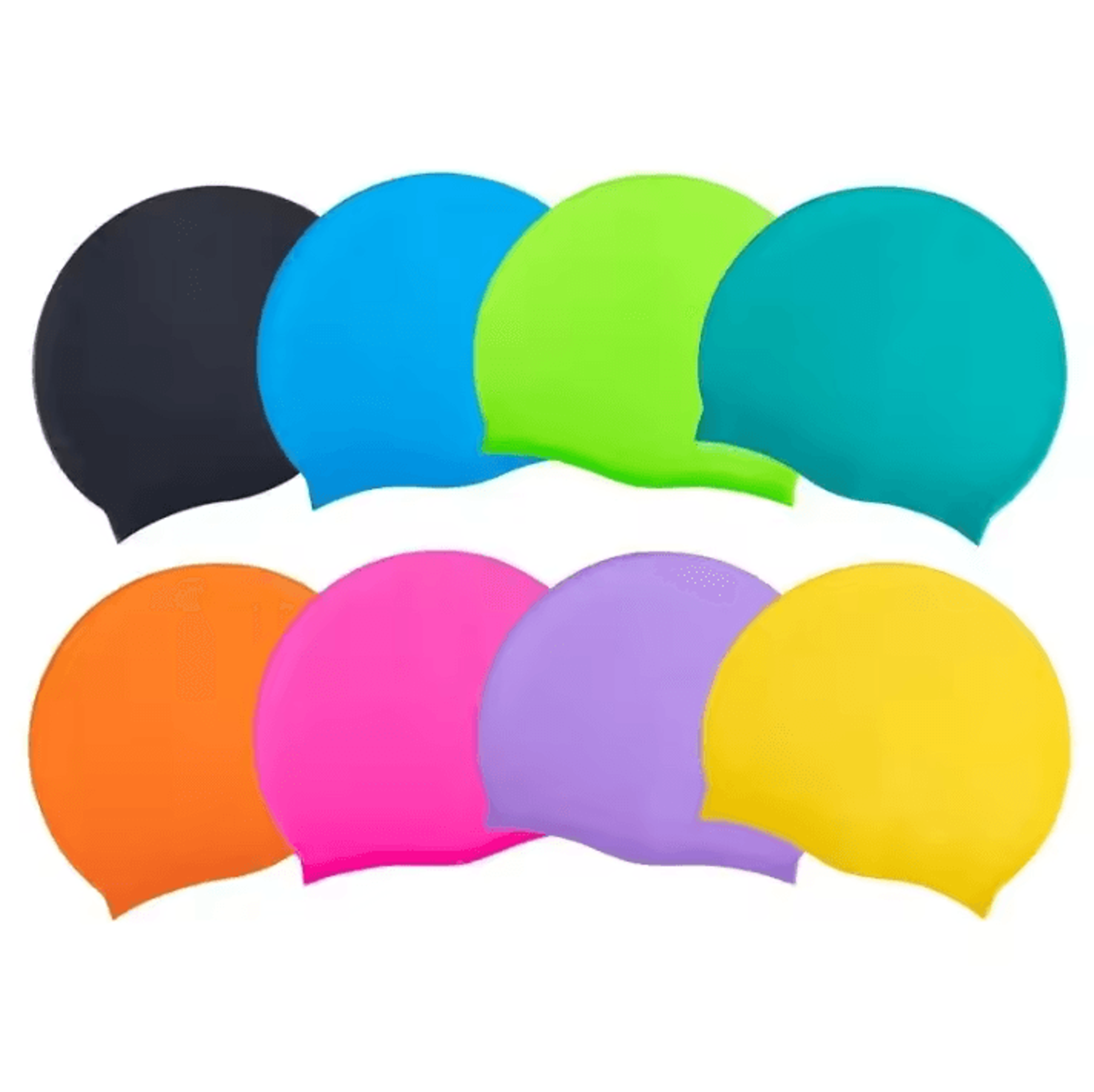 swimming silicone swim cap waterproof elastic pool cap for adults & kids