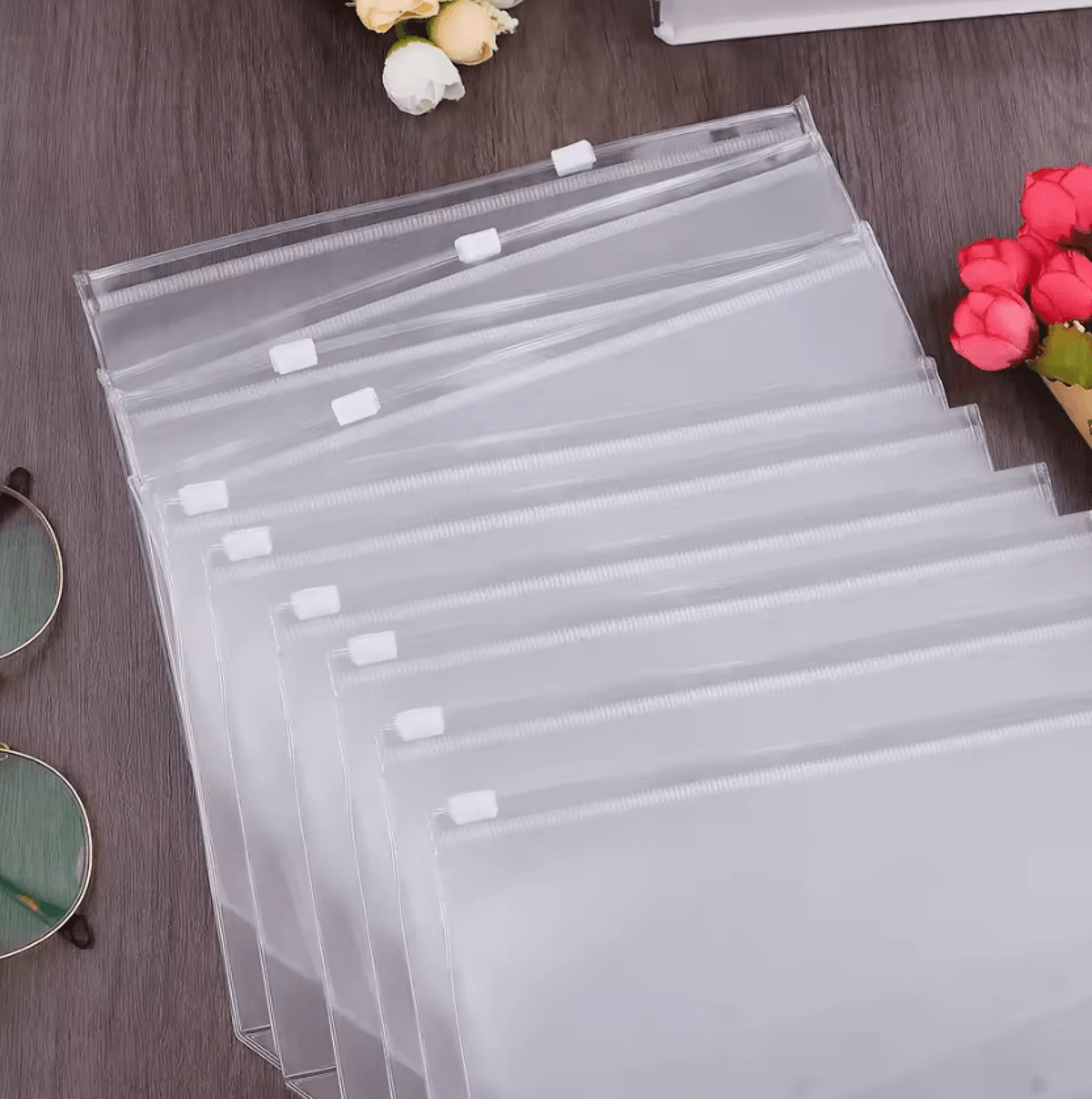 a6 binder pockets cash envelopes 6-hole clear pvc budget organizer set