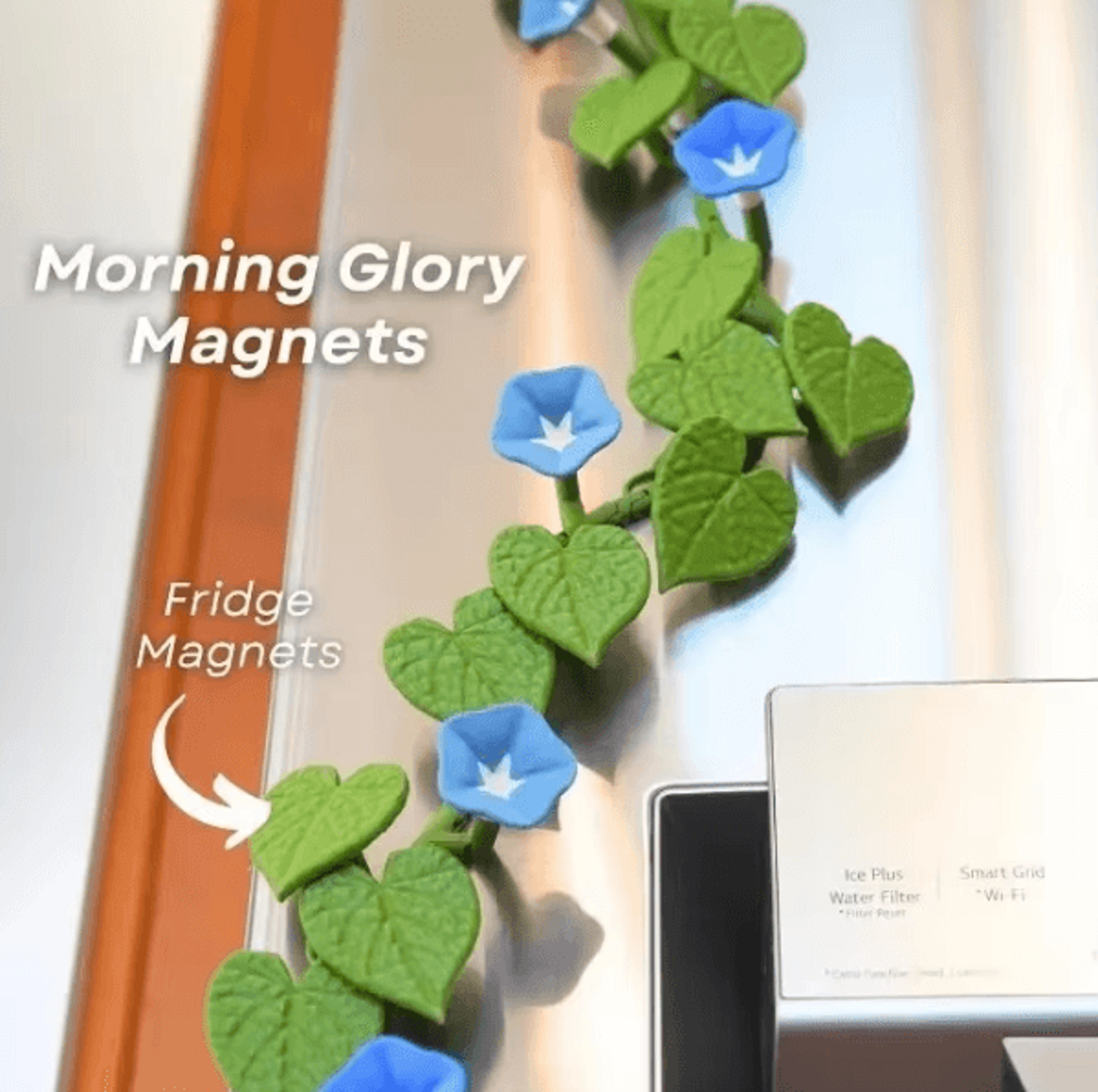 3d printed morning glory refrigerator magnets decorative ivy vine magnet set