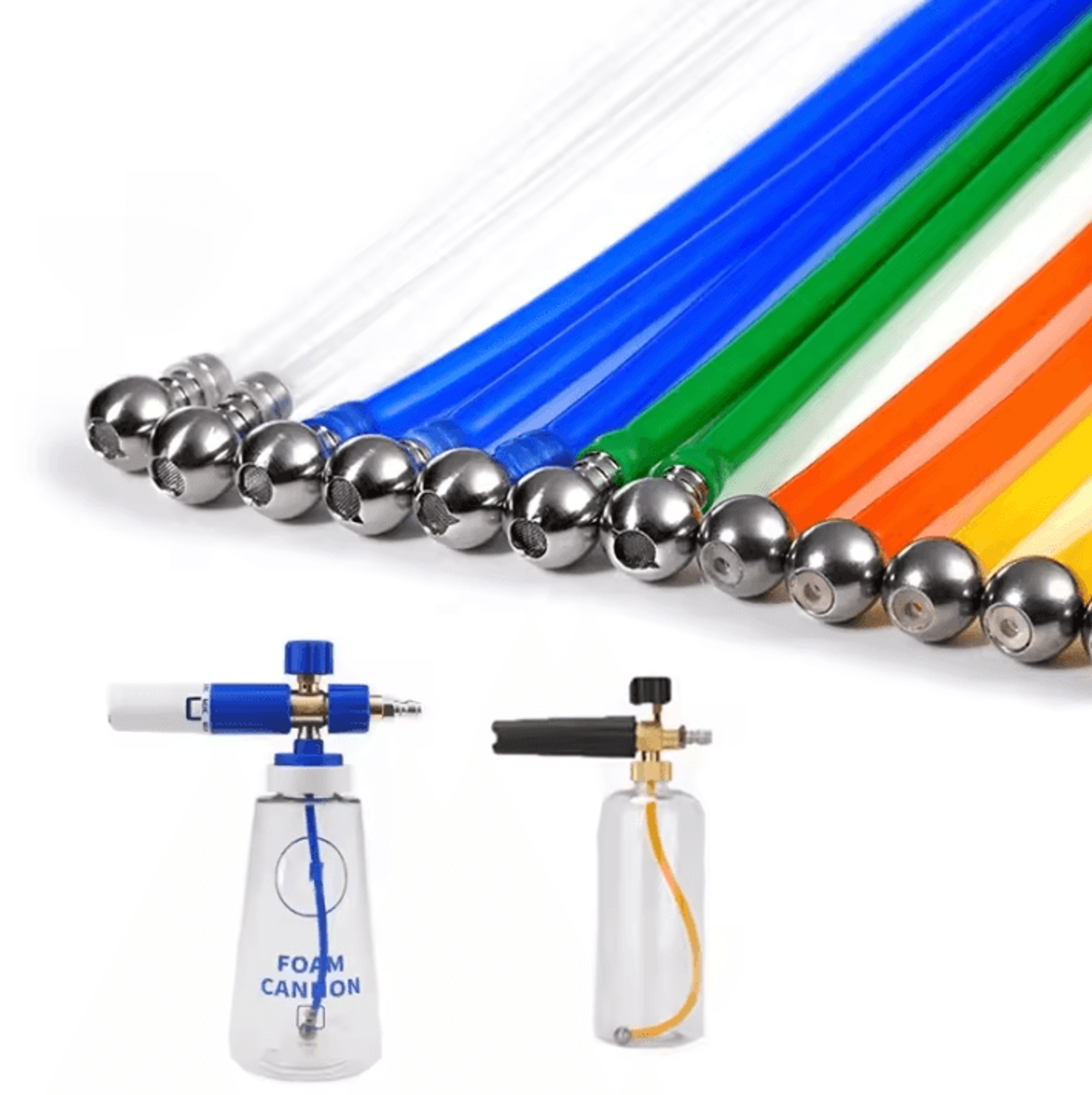 cuttable foam cannon straw with stainless steel filter ball for foam lance