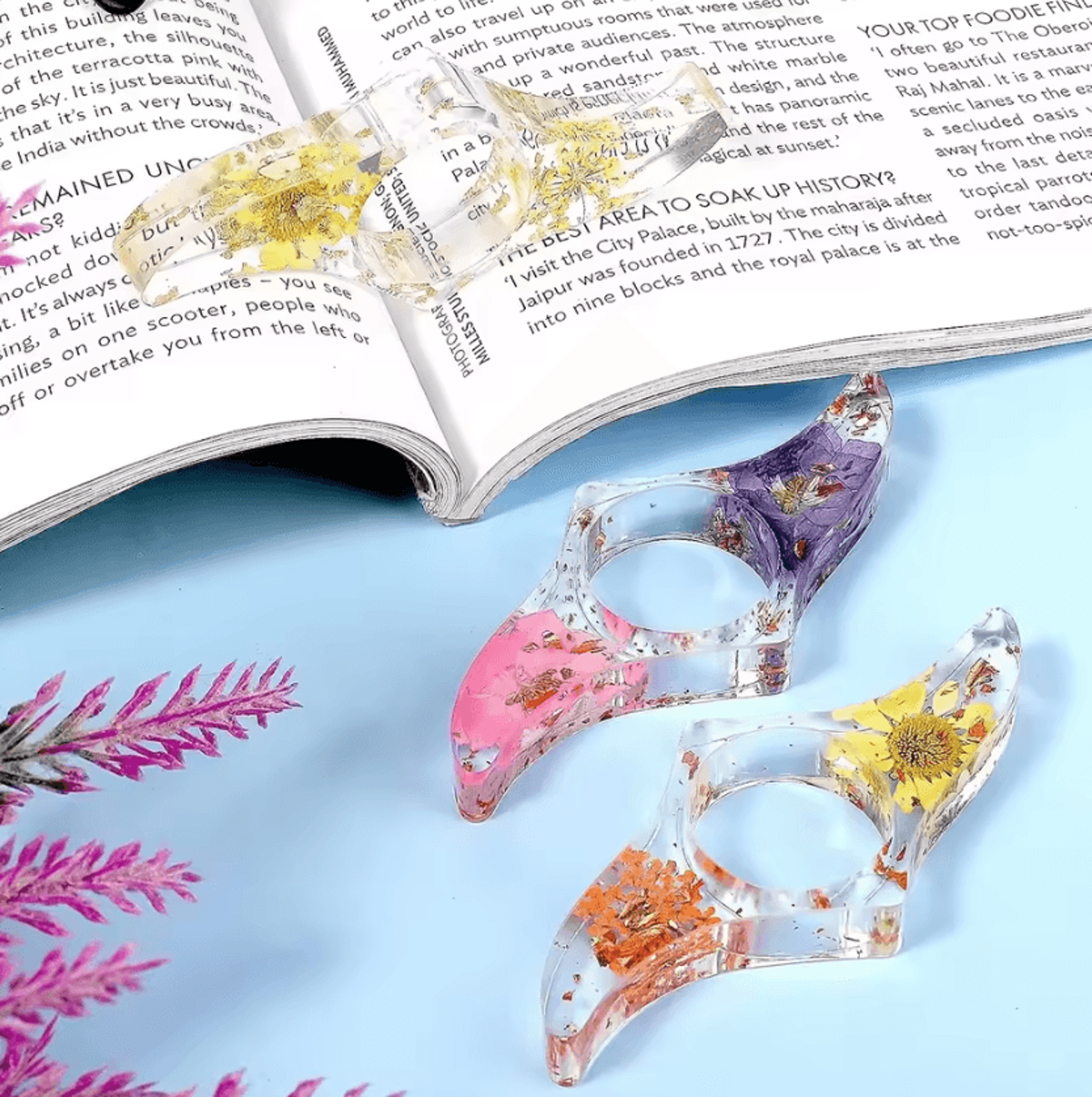 resin thumb page holder bookmark one-hand reading aid