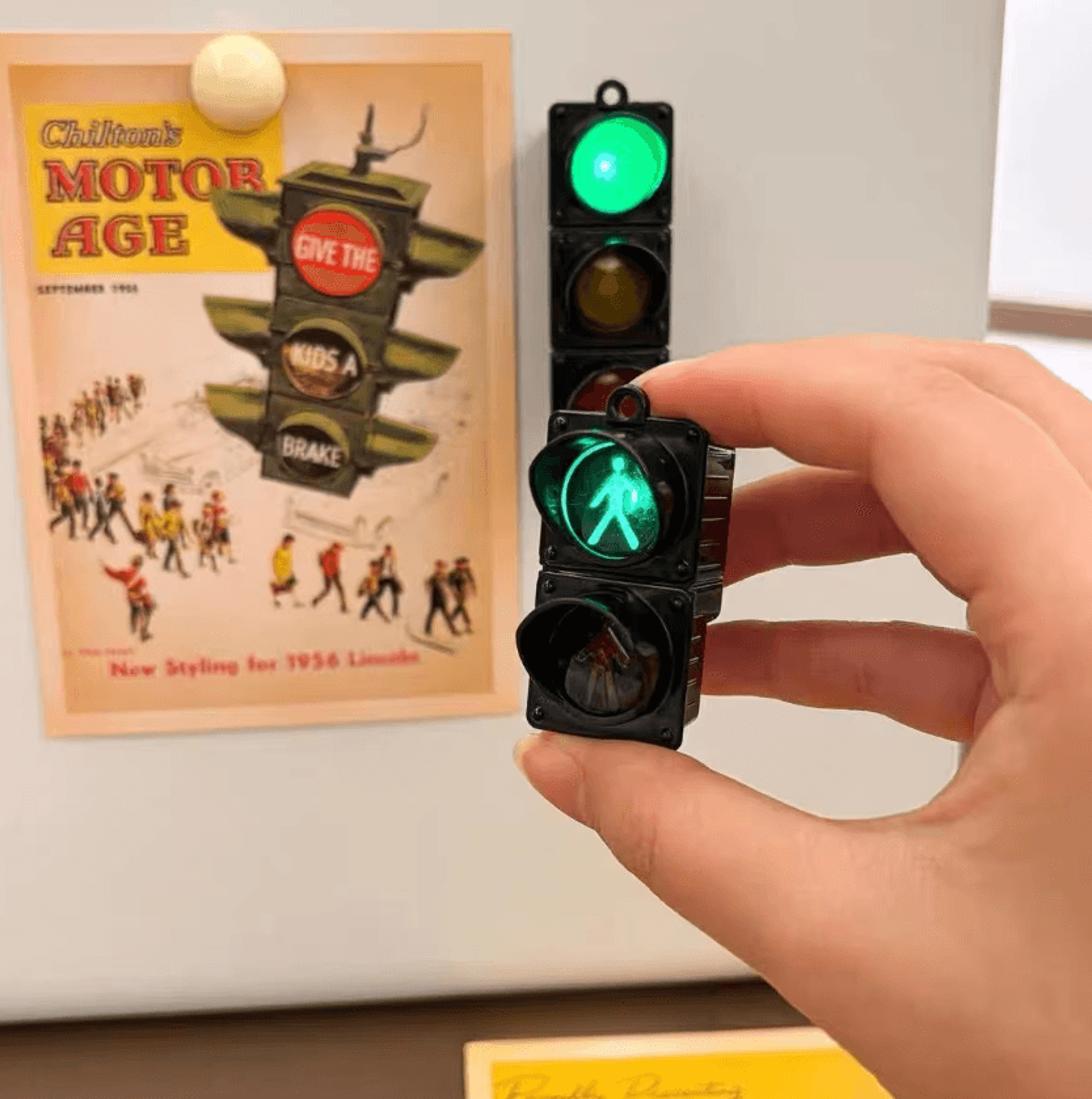 traffic light magnetic fridge magnet decorative toy