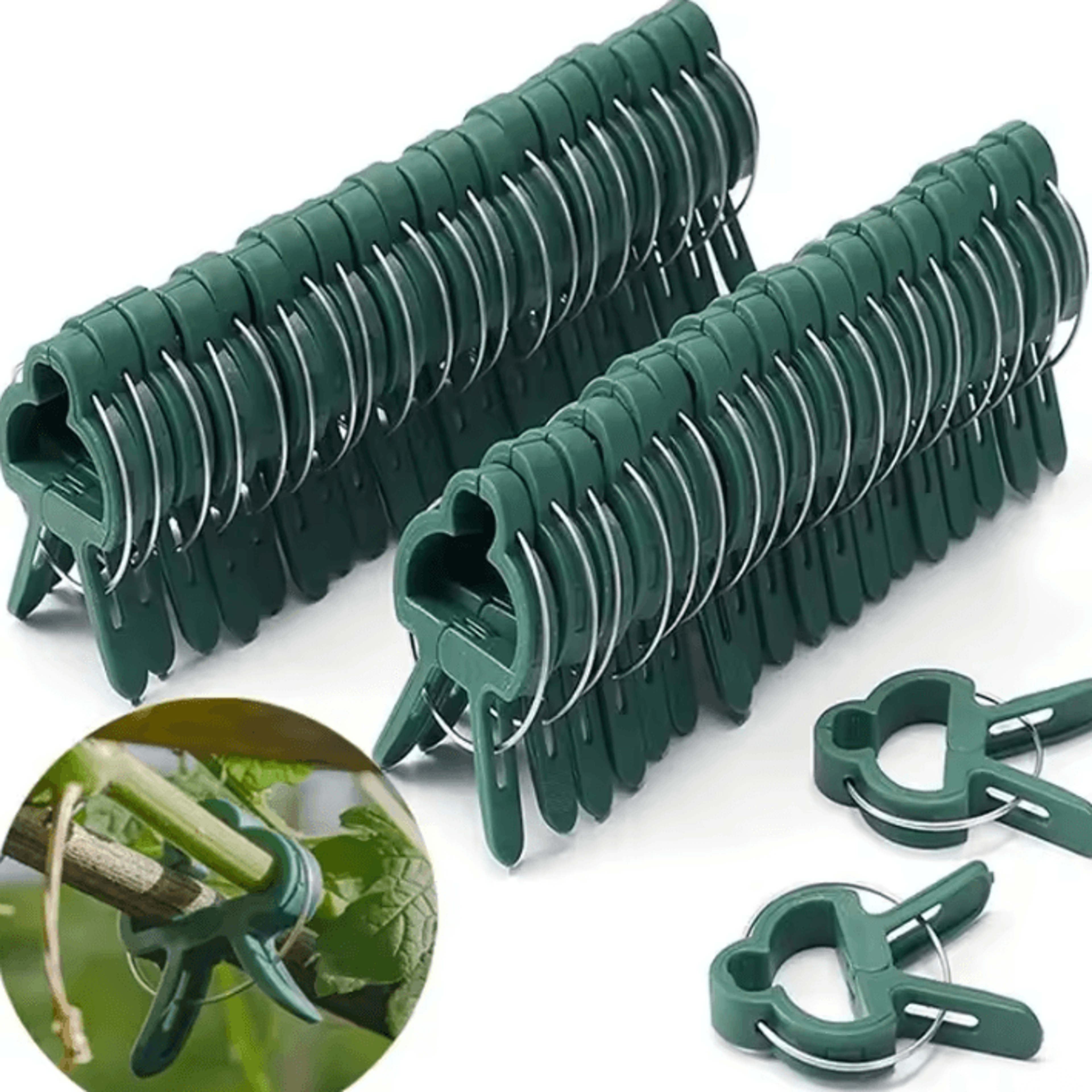 reusable plant support clips for vines, flowers & seedlings – 20 pack