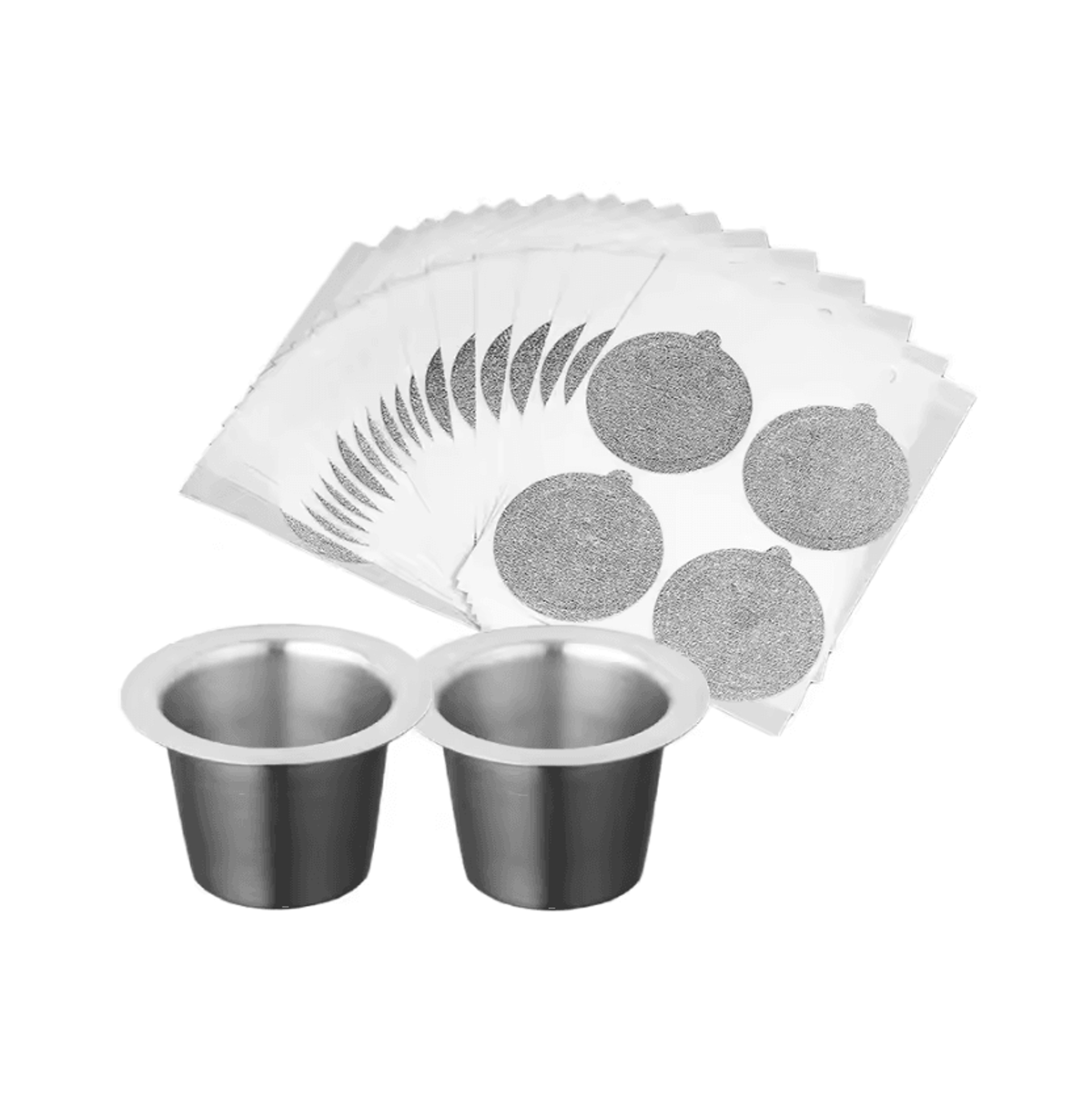 stainless steel refillable coffee capsules compatible with nespresso
