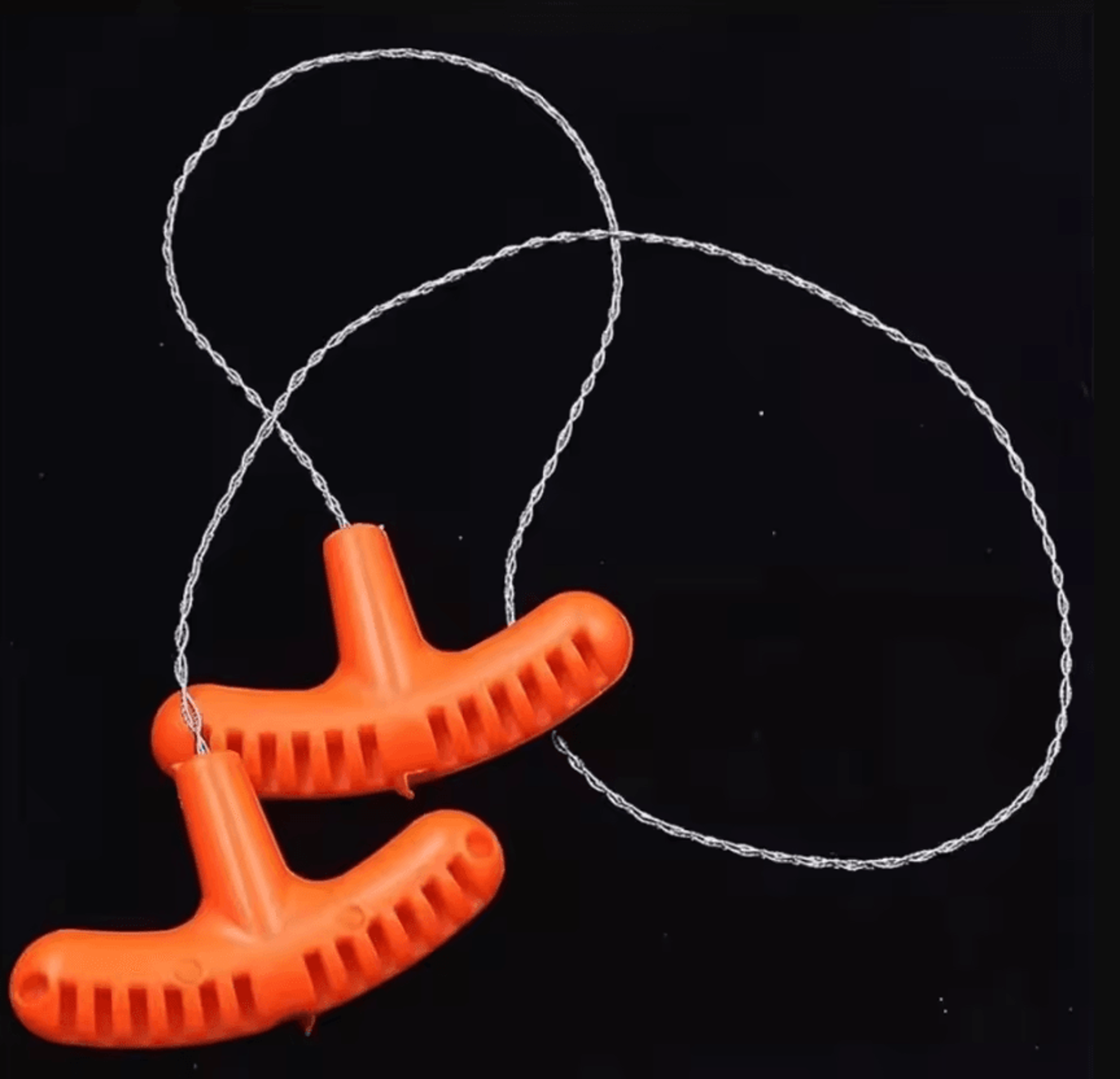 portable manual steel rope chain saw for camping & survival