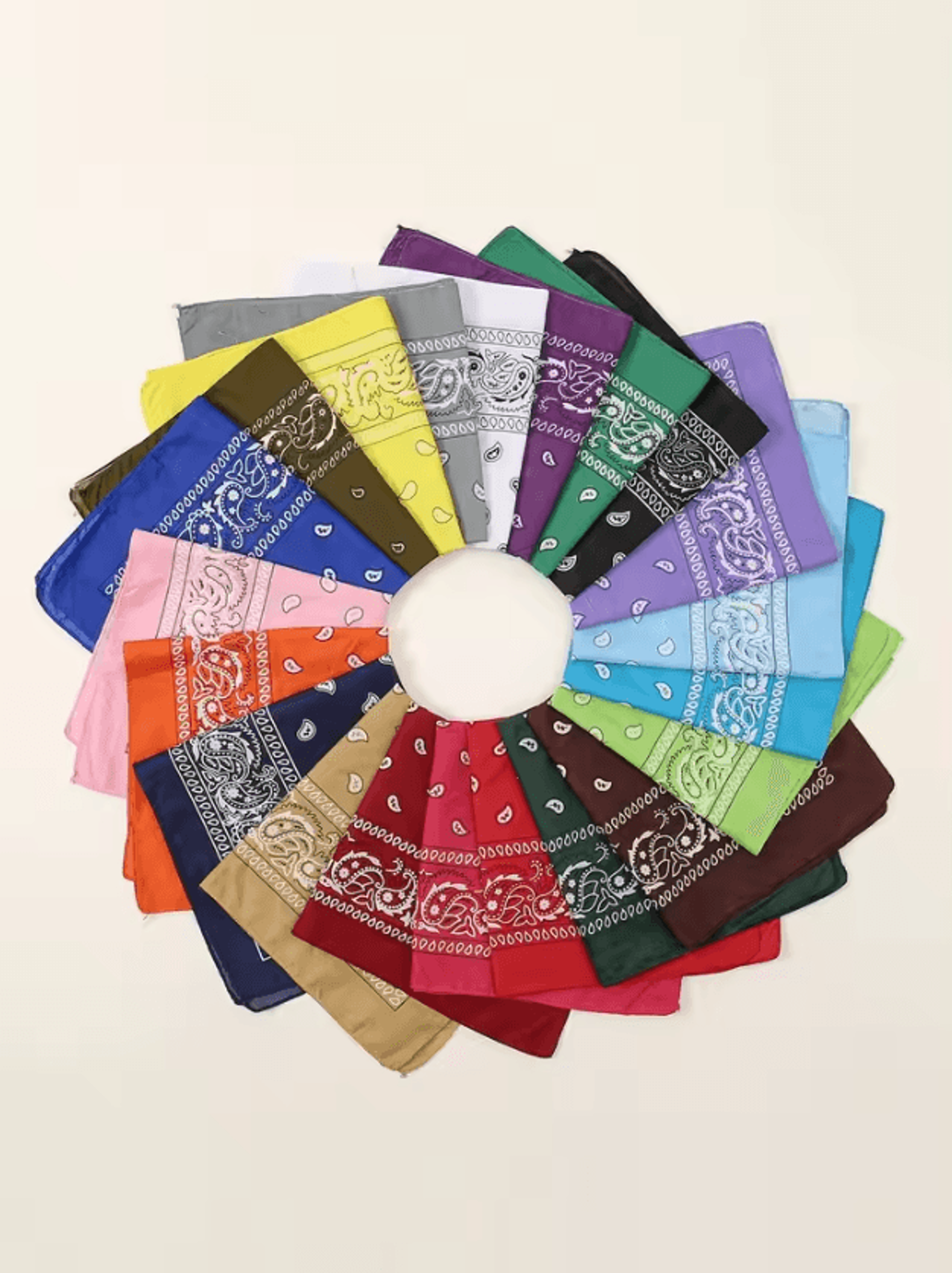paisley bandana head scarf – fashion square scarf for hair, neck & wrist