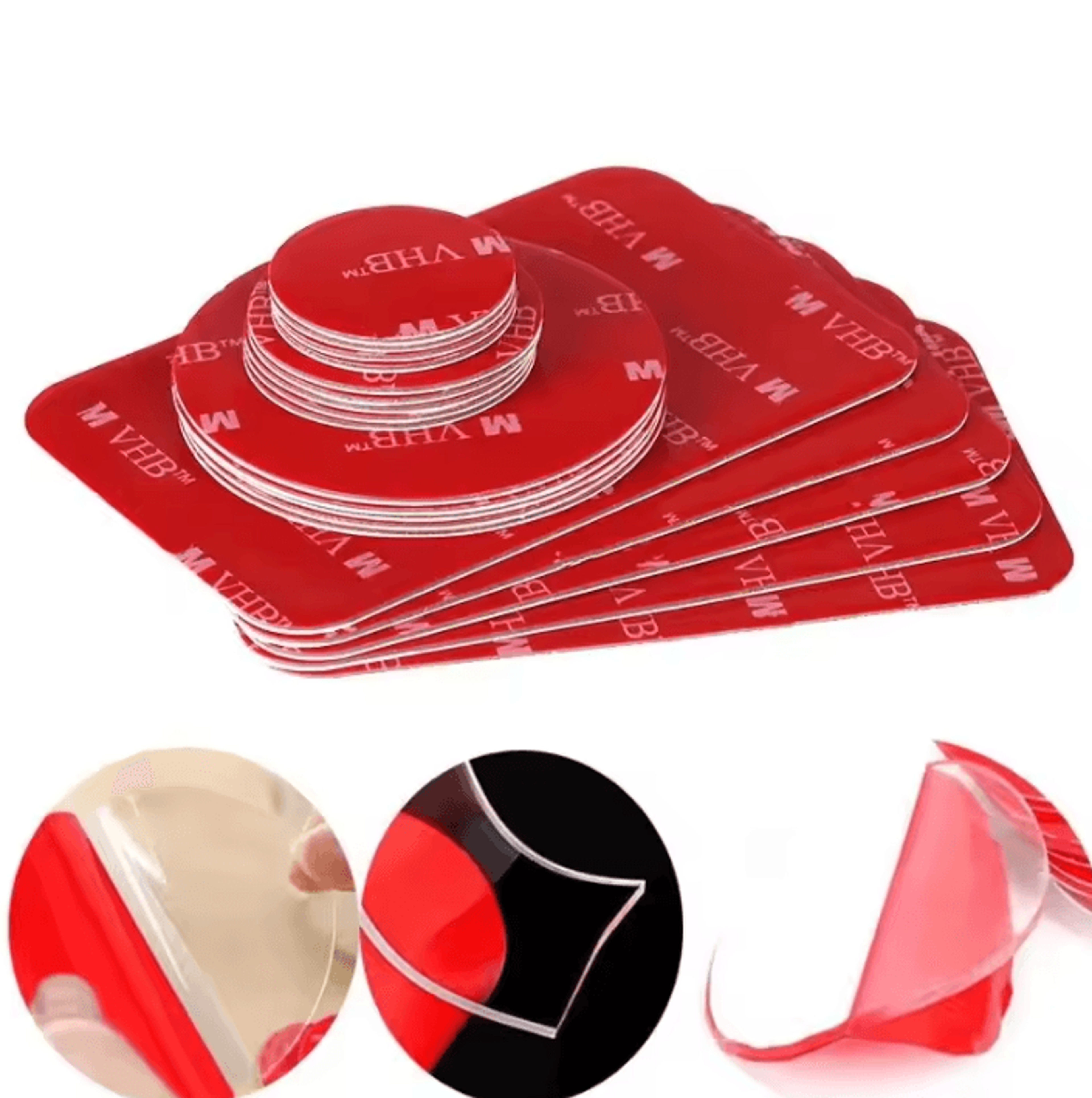transparent double-sided vhb adhesive tape patches – waterproof & heavy duty