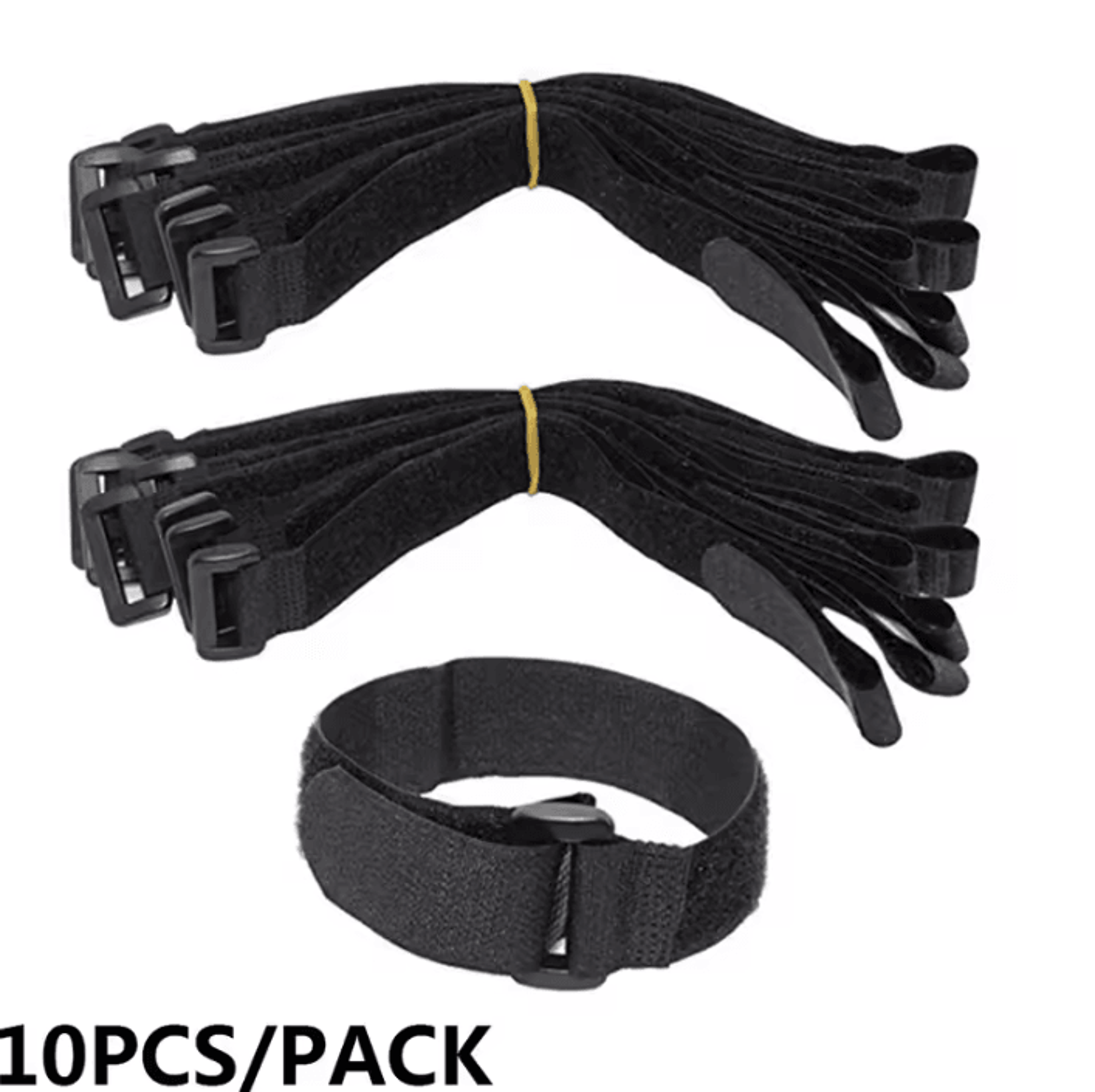 reusable hook and loop cable ties for bikes, cables & home organization